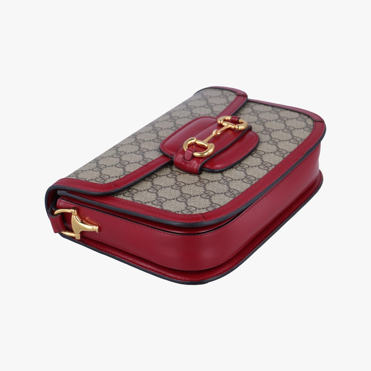 グッチ Gucci ショルダーバッグ レディース ホースビット 1955 グレー PVCコーティングキャンバス ×レザー 602204 G032090773