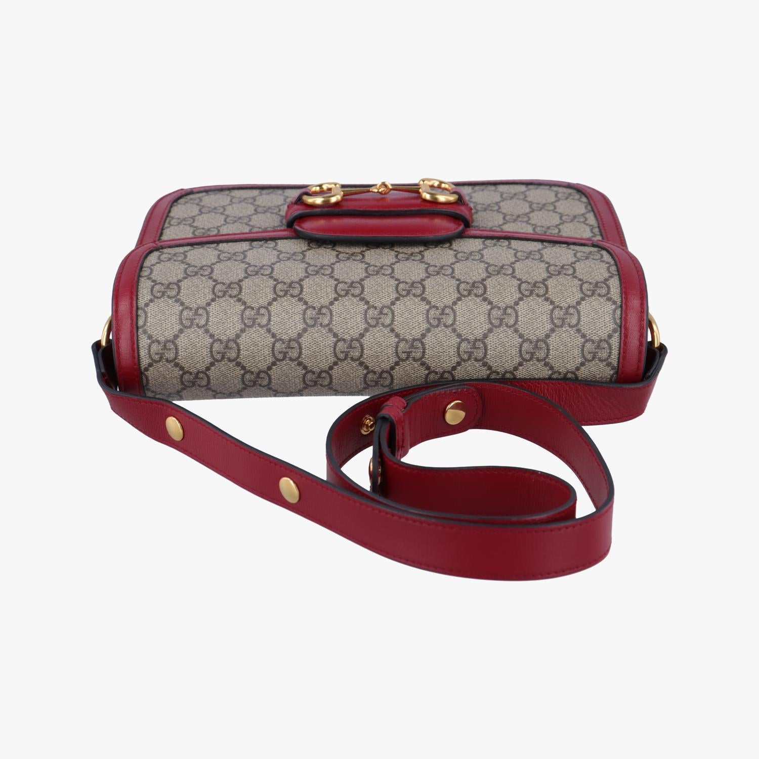 グッチ Gucci ショルダーバッグ レディース ホースビット 1955 グレー PVCコーティングキャンバス ×レザー 602204 G032090773