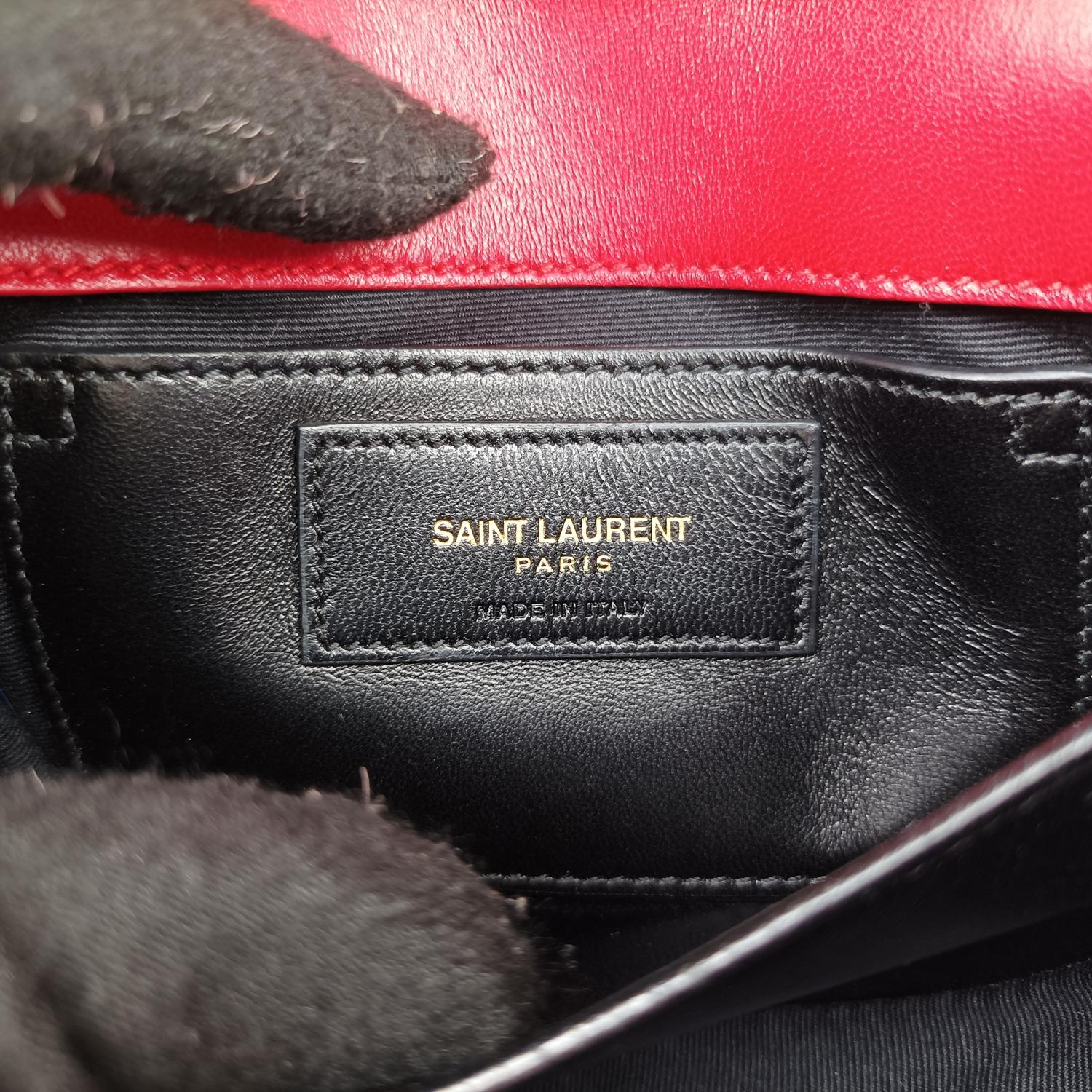 イヴサンローラン Yves saint Laurent ショルダーバッグ レディース ハーフムーン　モノグラム レッド ラムスキン BCI446757.0616