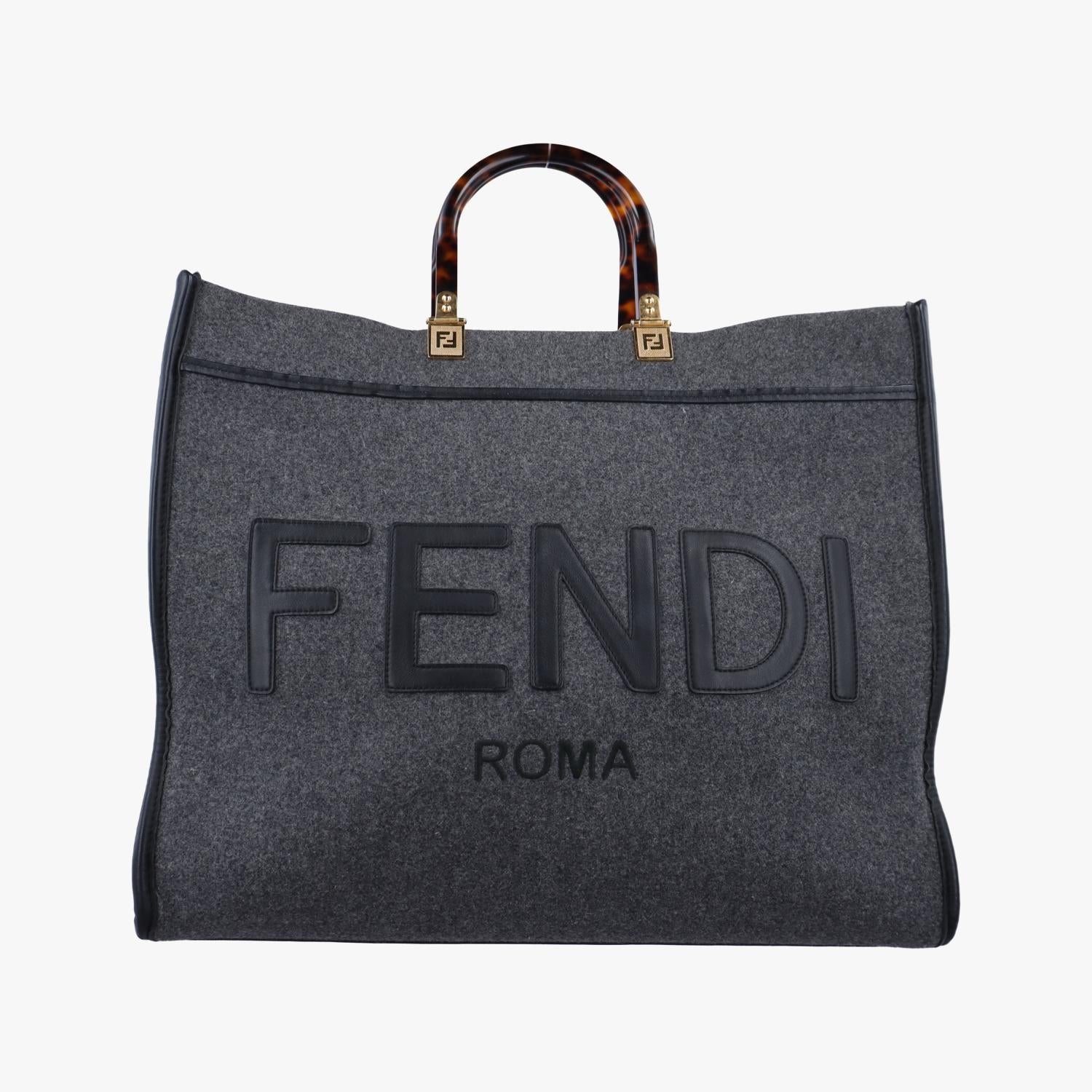 フェンディ Fendi ハンドバッグ レディース サンシャイン グレー ウール 8BH372 AEU8 209-8241