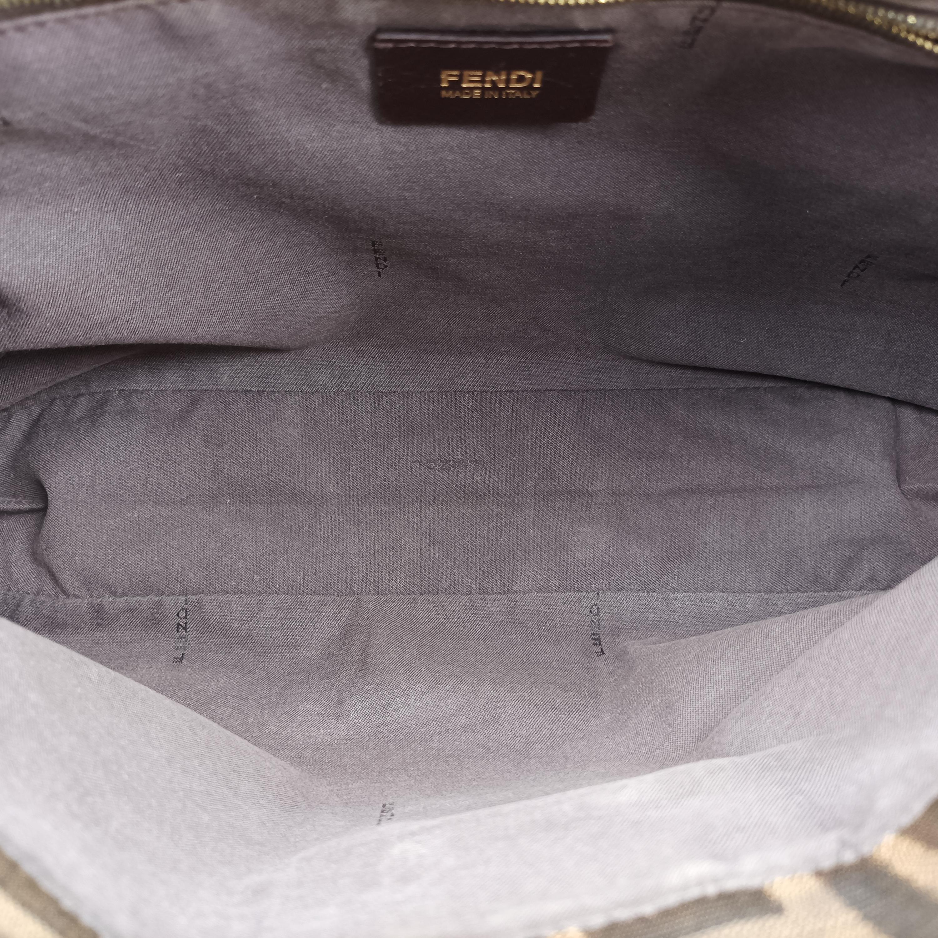 フェンディ Fendi ショルダーバッグ レディース ズッカ　マキシバゲット ブラウン キャンバス 8BT143-ZM2 118-2566