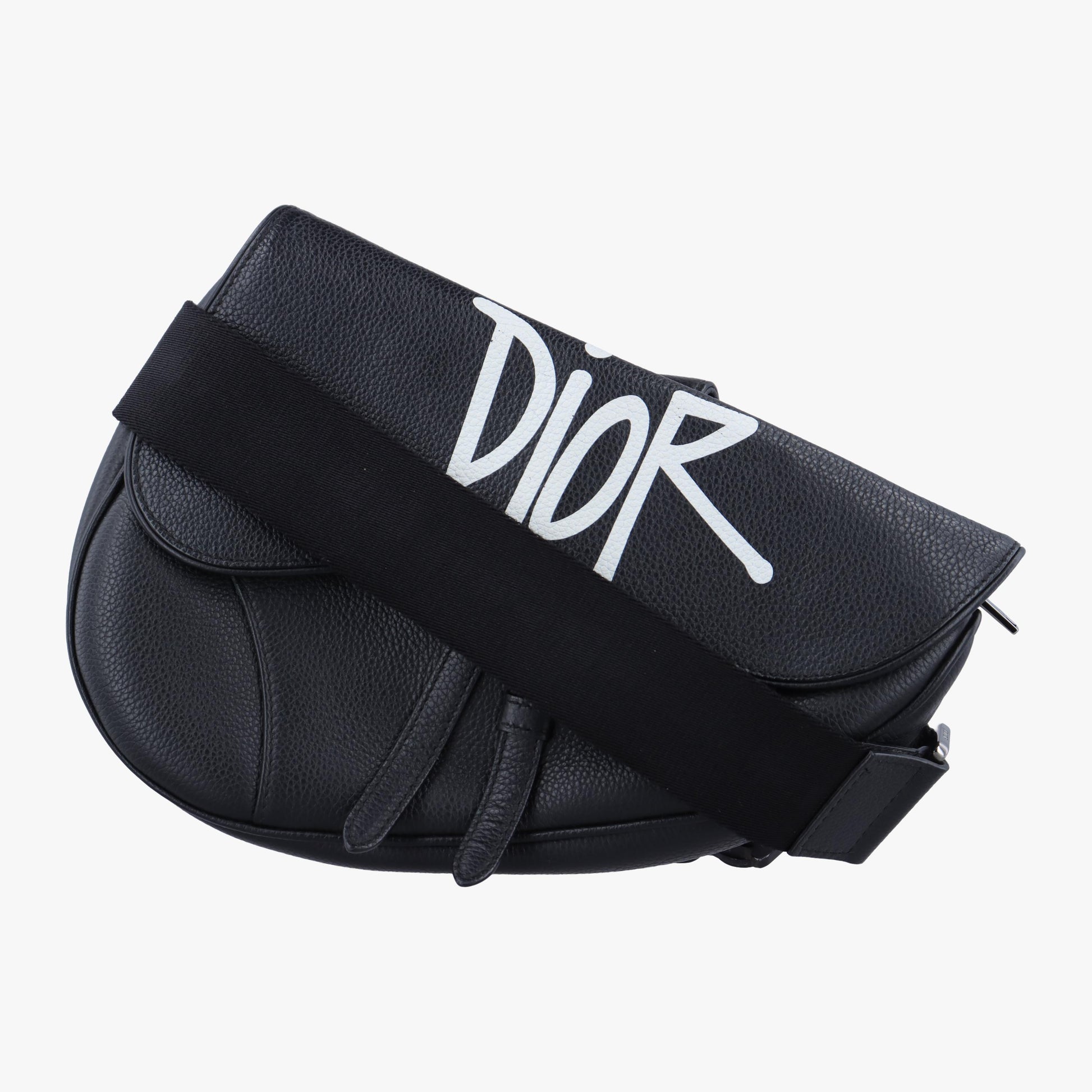 クリスチャンディオール Christian Dior ショルダーバッグ レディース サドル ブラック レザー 19-BO-0250