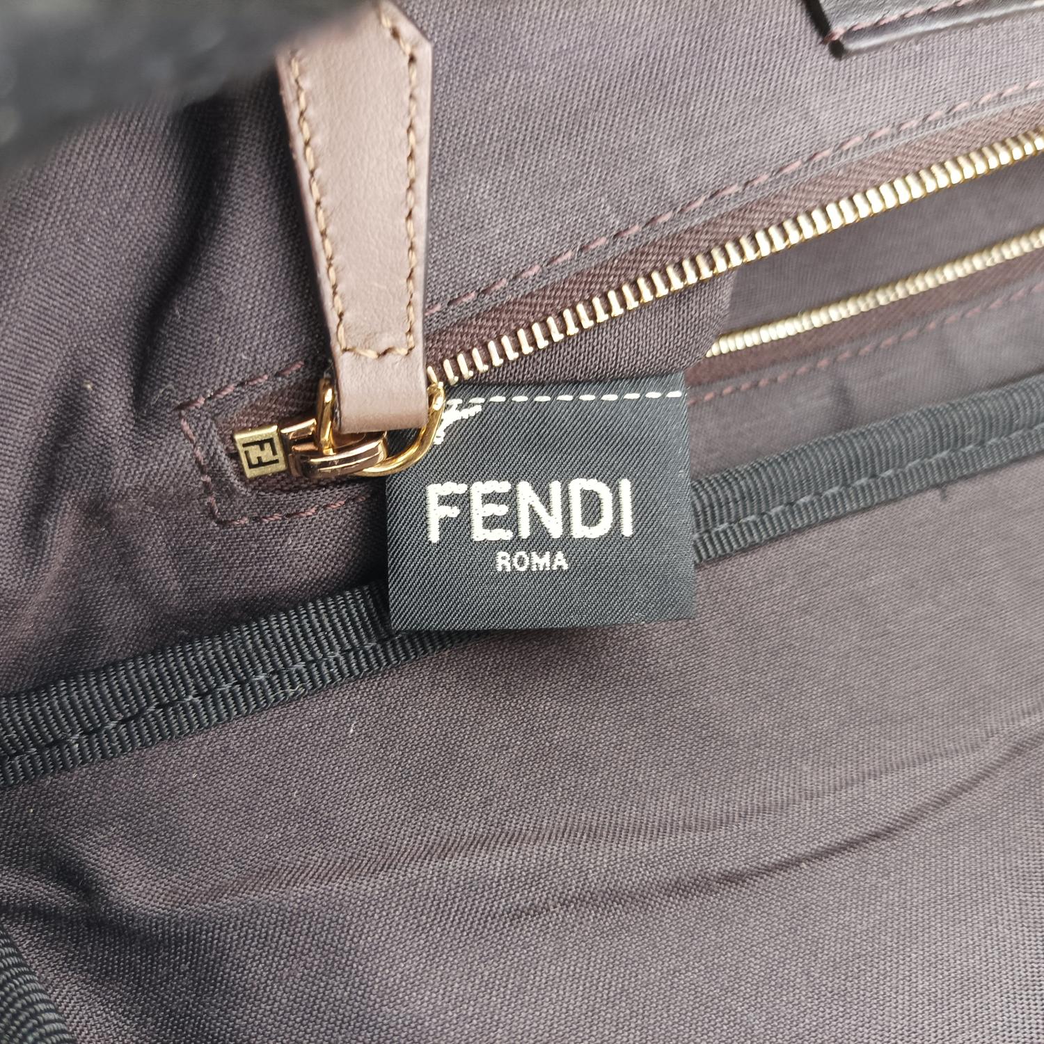 フェンディ Fendi ボディバッグ/ウェストバッグ レディース フェンディマニア,ズッカ柄　フィラコラボ ブラウン PVCコーティングキャンバス 8BM006 A5N7 189-8241