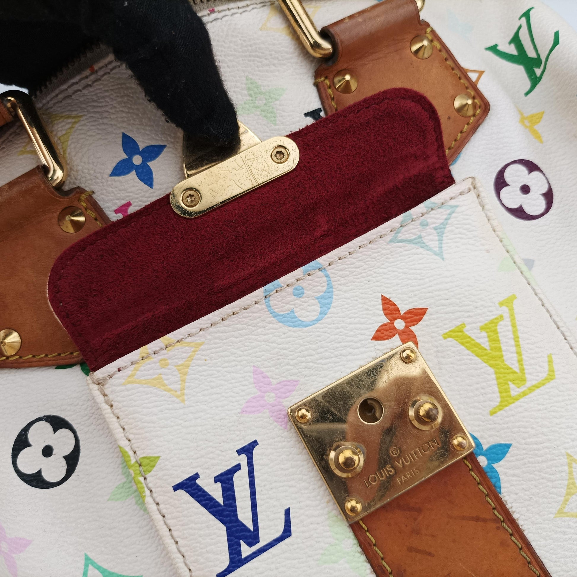 ルイヴィトン Louis Vuitton ボストンバッグ レディース スピーディ30 ホワイト モノグラム マルチカラー M92643 SP1017