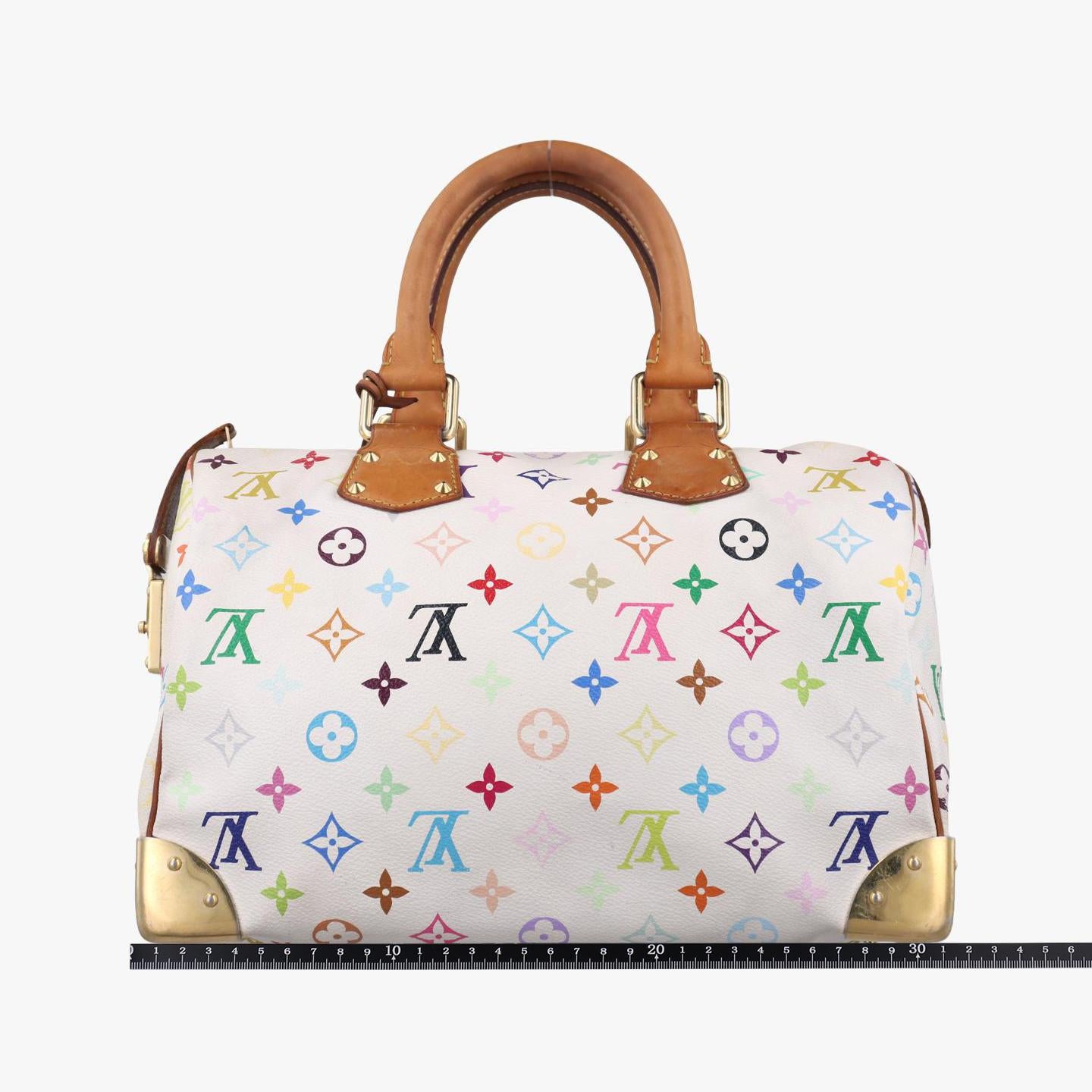 ルイヴィトン Louis Vuitton ボストンバッグ レディース スピーディ30 ホワイト モノグラム マルチカラー M92643 SP1017