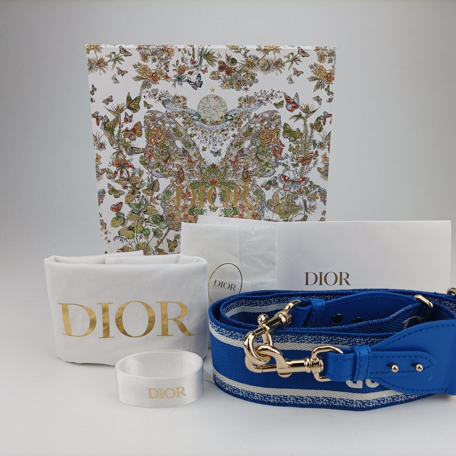 クリスチャンディオール Christian Dior ショルダーバッグ レディース ウィッカー オブリーク　レディディオール ブルー ストロー 63-MA-0262