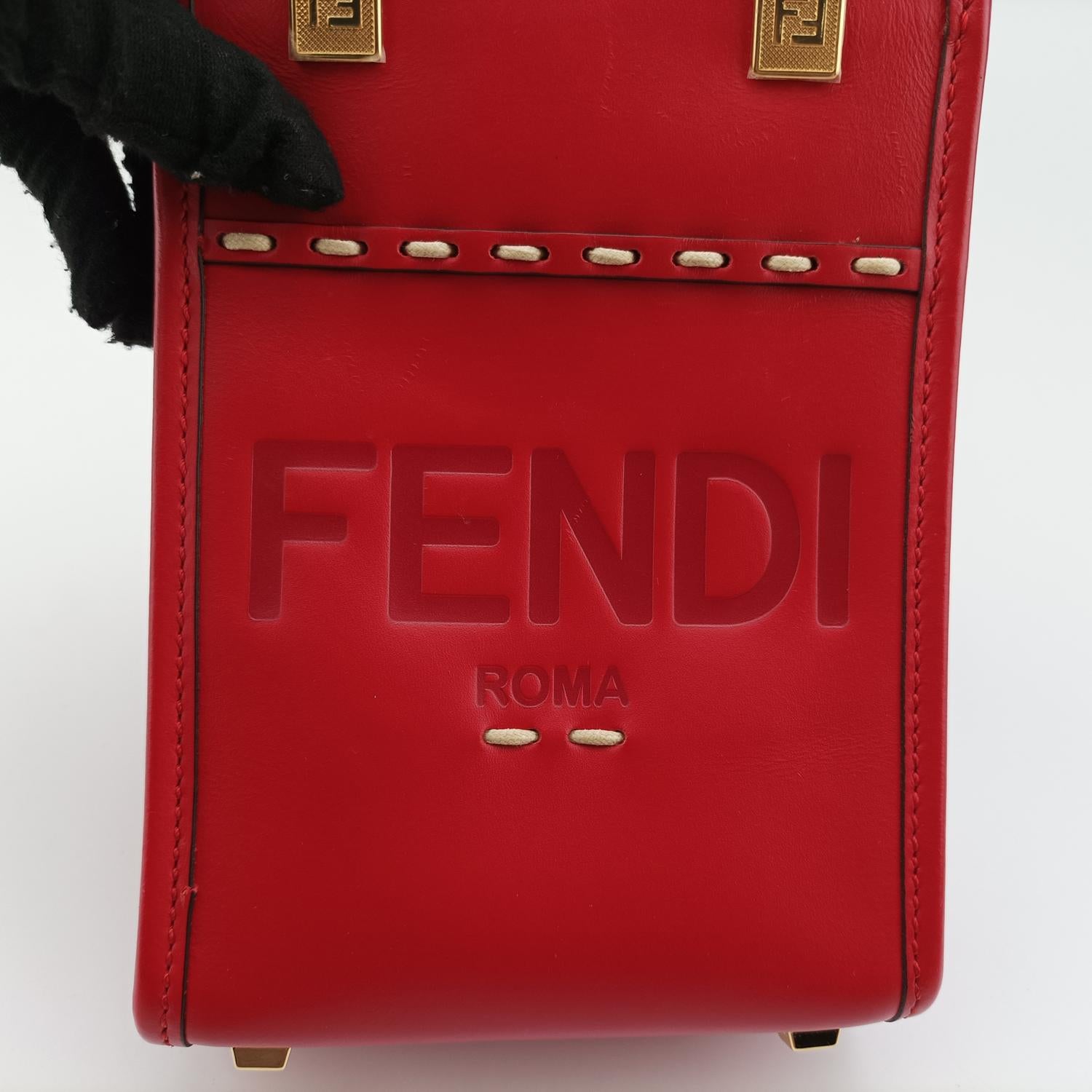 フェンディ Fendi ショルダーバッグ レディース サンシャイン レッド レザー 8BS051 AHNV 12085-219