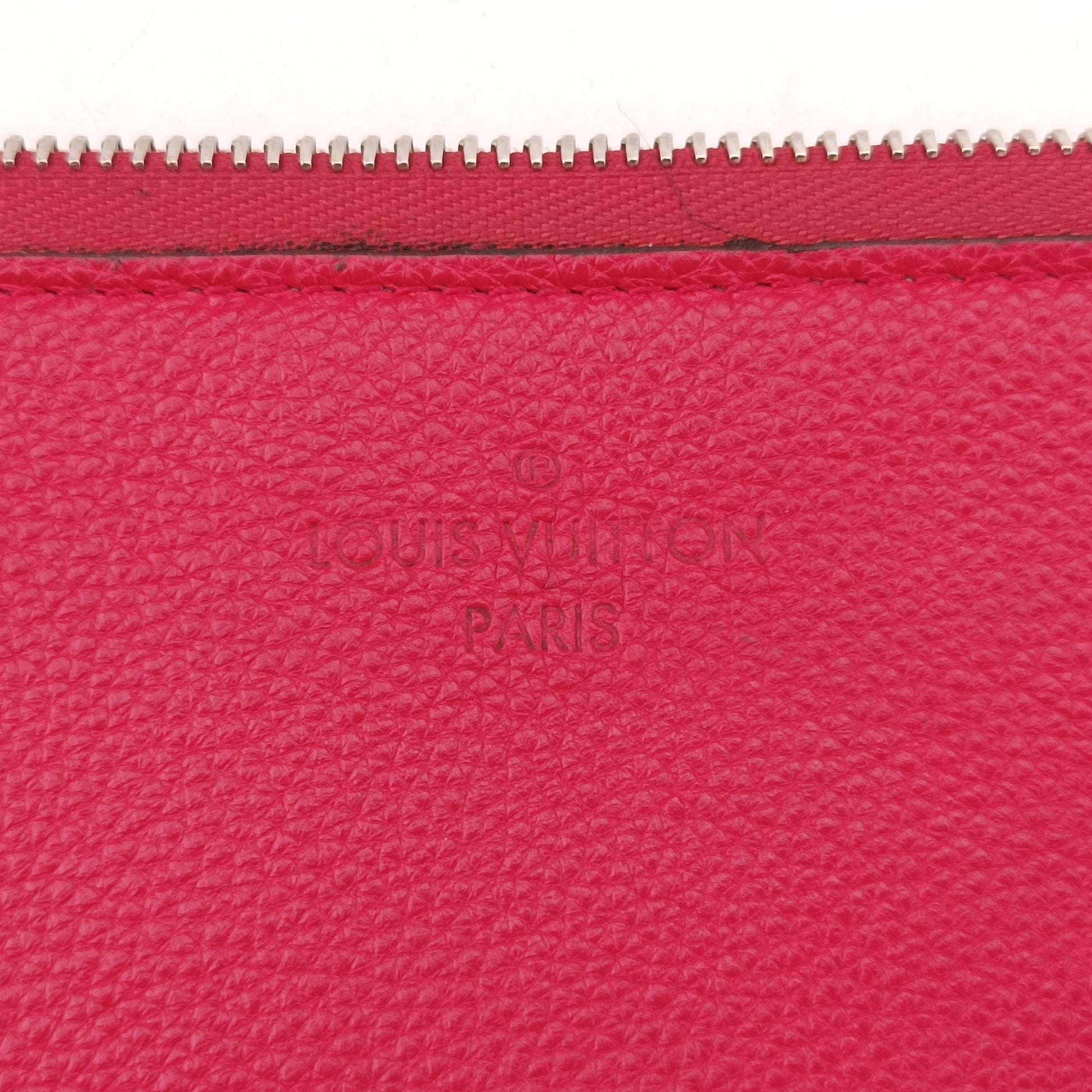 ルイヴィトン Louis Vuitton クラッチバッグ レディース ポシェットW レッド モノグラム ヴェルール M60717 SP2144