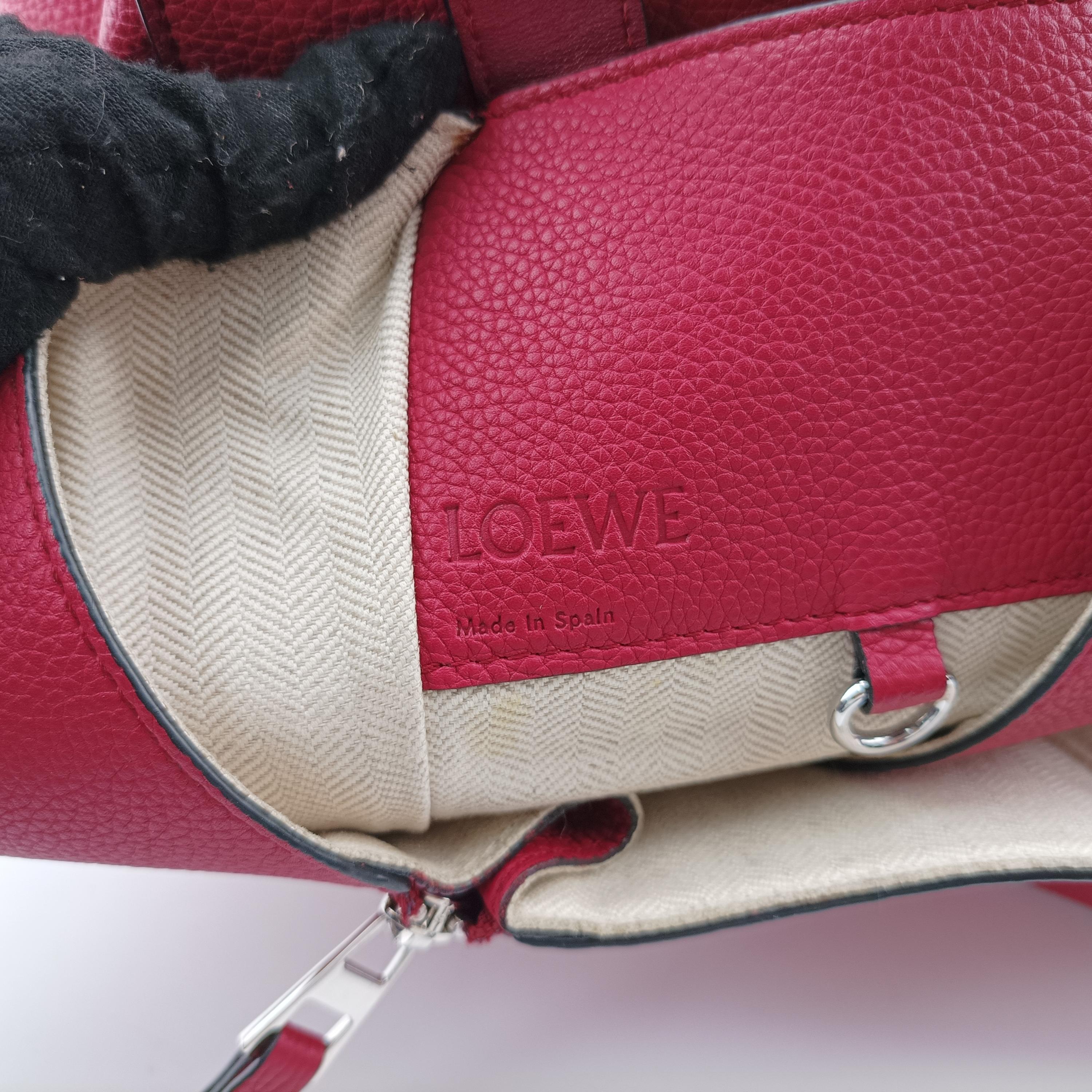 ロエベ Loewe ショルダーバッグ レディース ハンモック スモール レッド レザー 651838