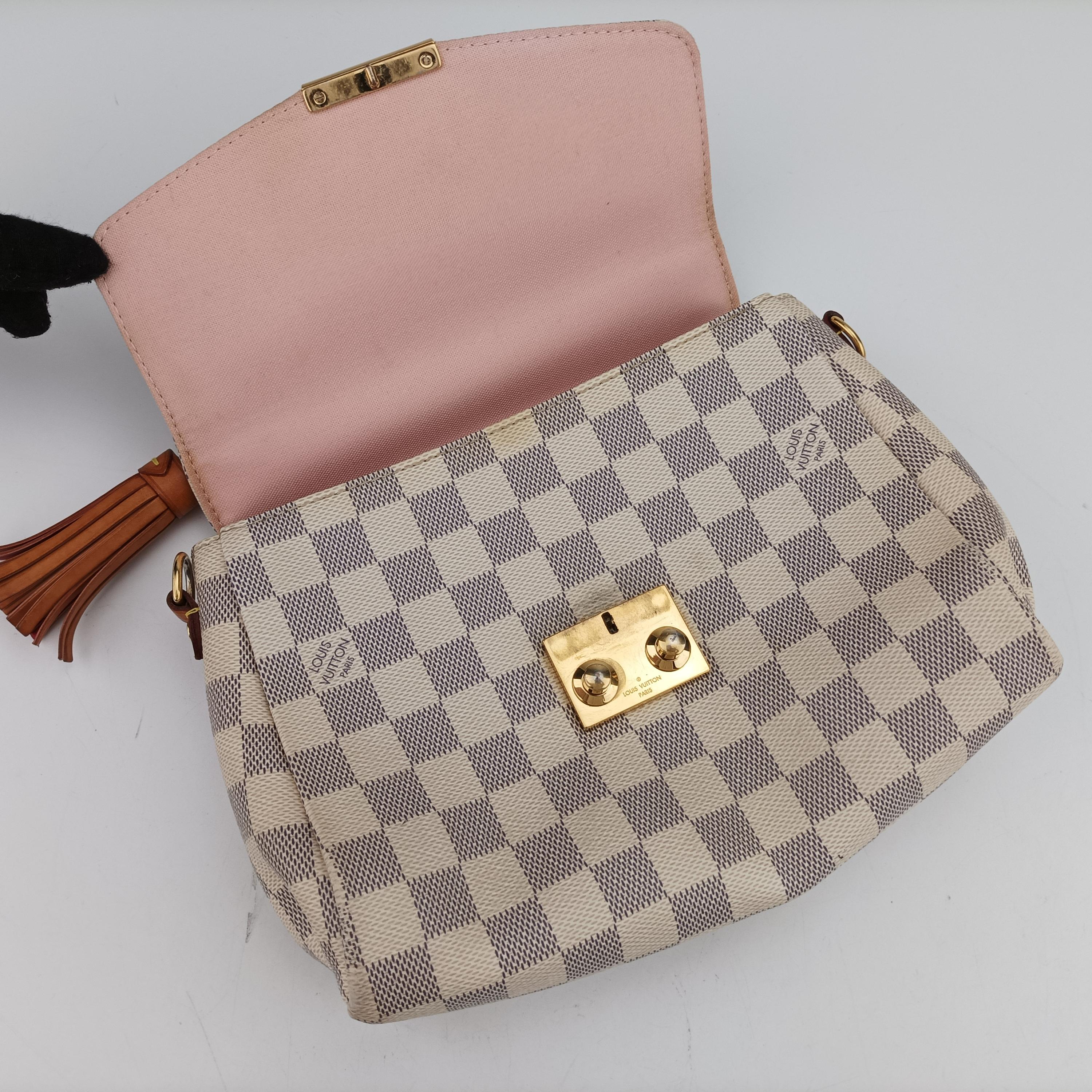 ルイヴィトン Louis Vuitton ショルダーバッグ レディース クロワゼット ホワイト ダミエ  キャンバス N41581 TR2196