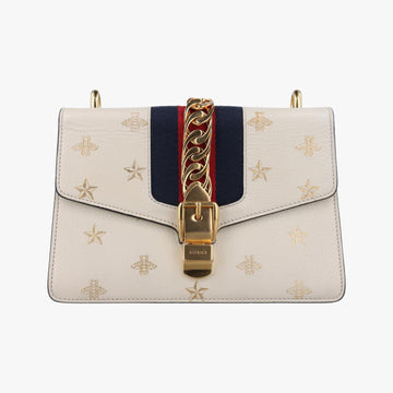 グッチ Gucci ショルダーバッグ レディース シルヴィ ホワイト レザー 524405 A028146525