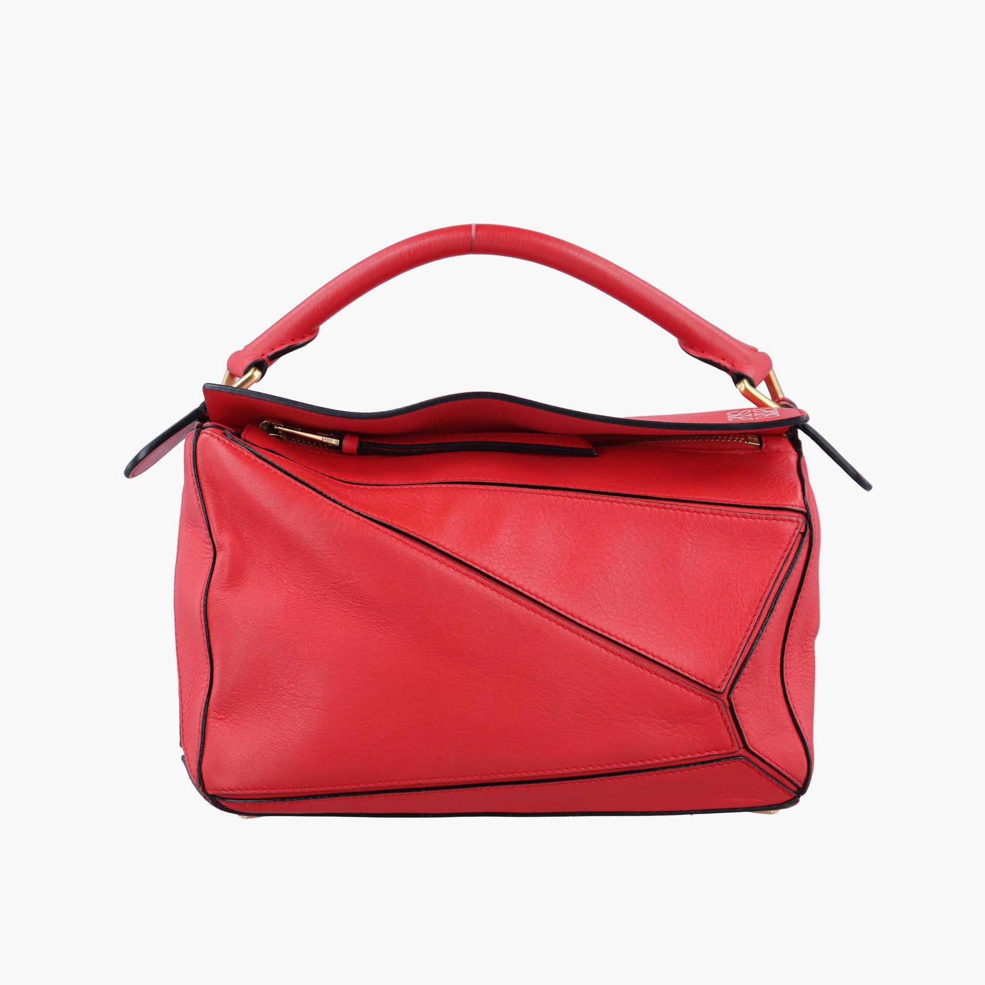 ロエベ Loewe ショルダーバッグ レディース パズルバッグ スモール レッド レザー 471607