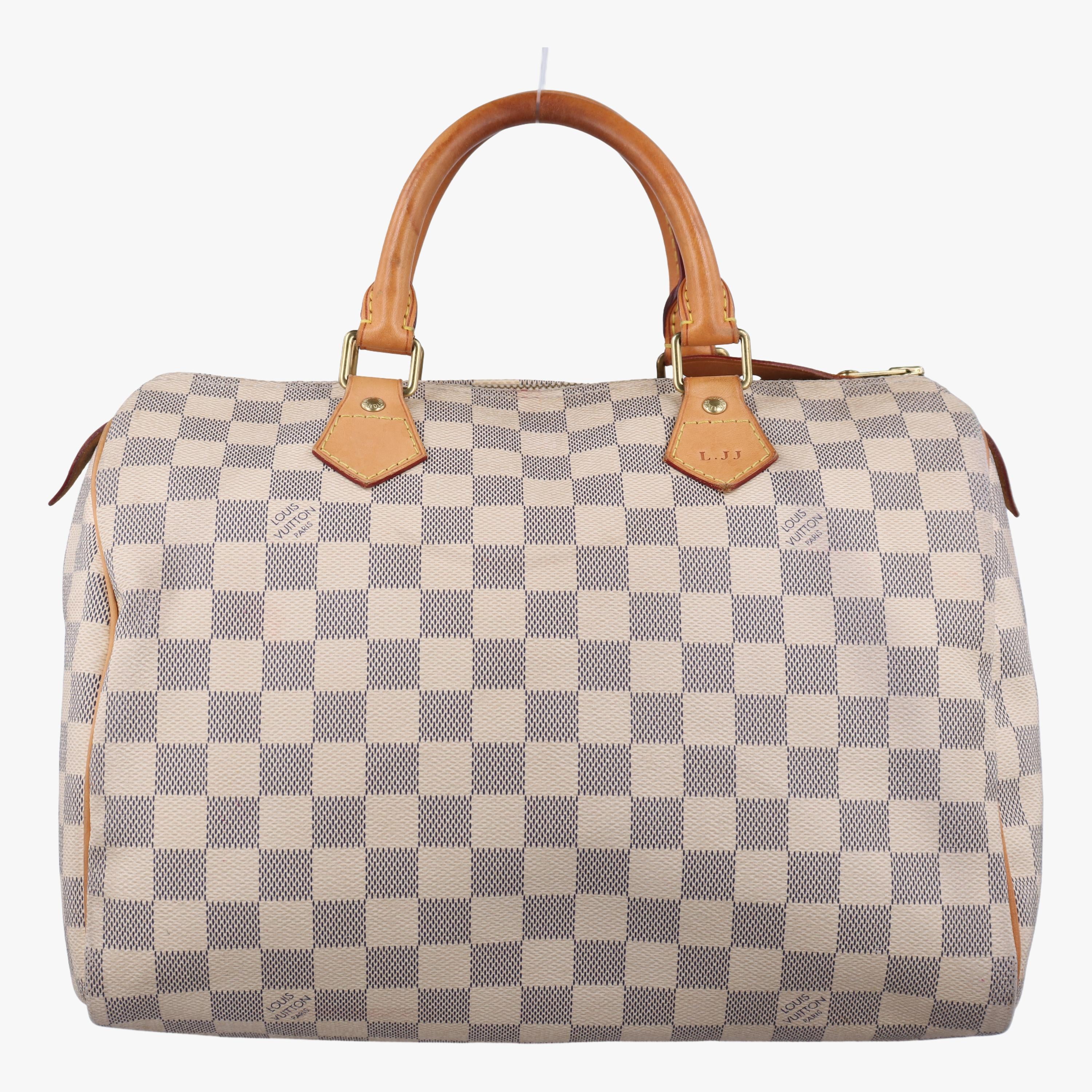 ルイヴィトン Louis Vuitton ハンドバッグ レディース スピーディ30 ホワイト ダミエ キャンバス N41533 BA4123