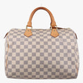 ルイヴィトン Louis Vuitton ハンドバッグ レディース スピーディ30 ホワイト ダミエ キャンバス N41533 BA4123