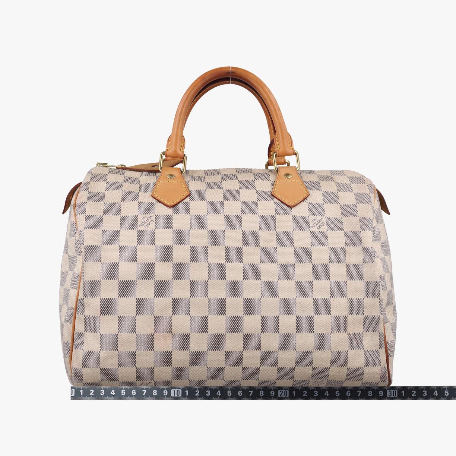 ルイヴィトン Louis Vuitton ハンドバッグ レディース スピーディ30 ホワイト ダミエ キャンバス N41533 BA4123