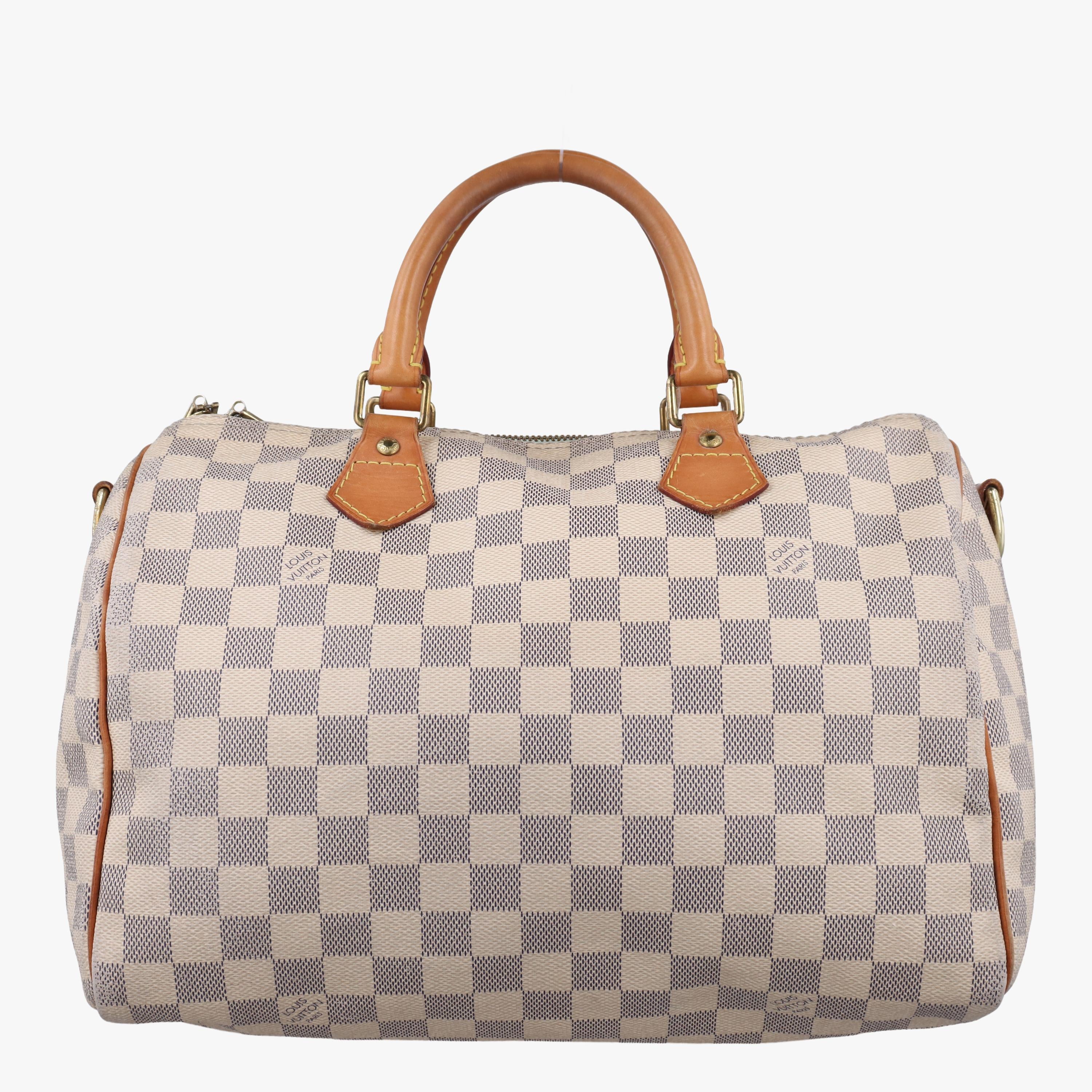 ルイヴィトン Louis Vuitton ボストンバッグ レディース スピーディ30 ホワイト ダミエ キャンバス N41533 DU1103