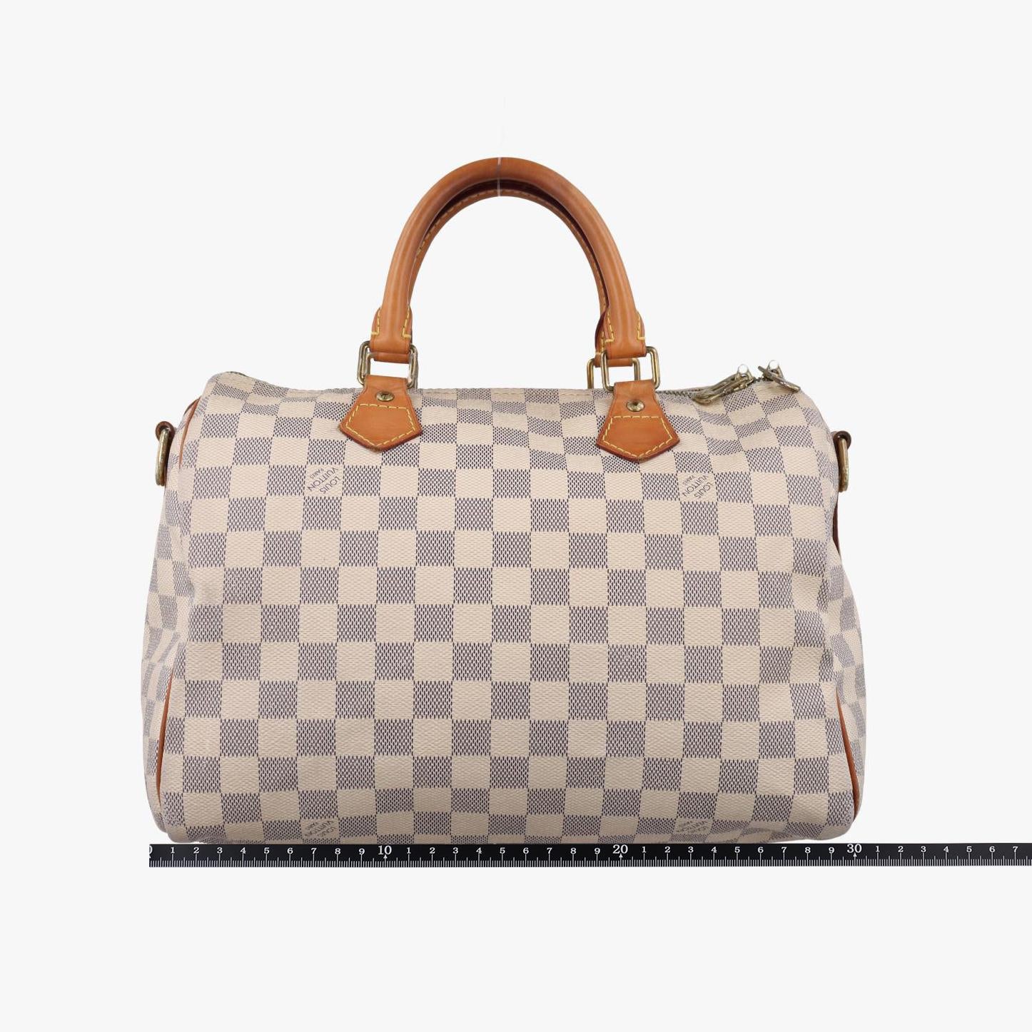 ルイヴィトン Louis Vuitton ボストンバッグ レディース スピーディ30 ホワイト ダミエ キャンバス N41533 DU1103