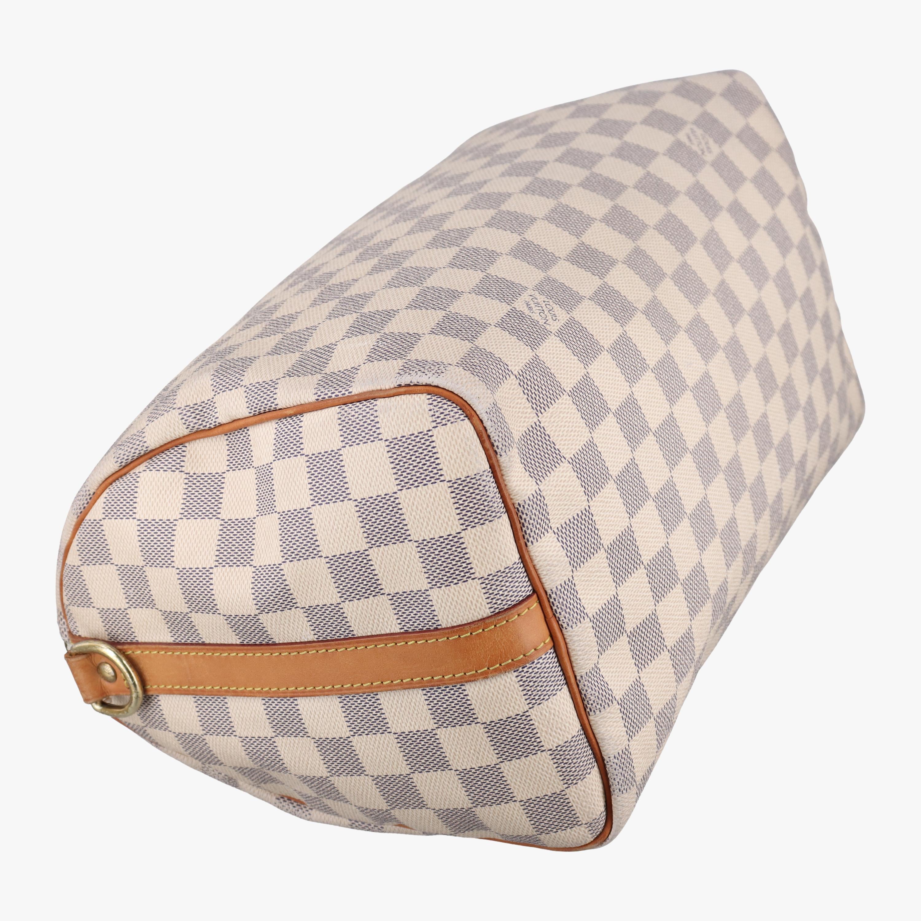 ルイヴィトン Louis Vuitton ボストンバッグ レディース スピーディ30 ホワイト ダミエ キャンバス N41533 DU1103