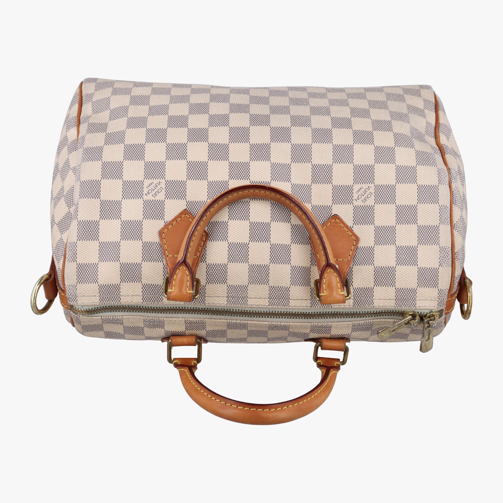 ルイヴィトン Louis Vuitton ボストンバッグ レディース スピーディ30 ホワイト ダミエ キャンバス N41533 DU1103