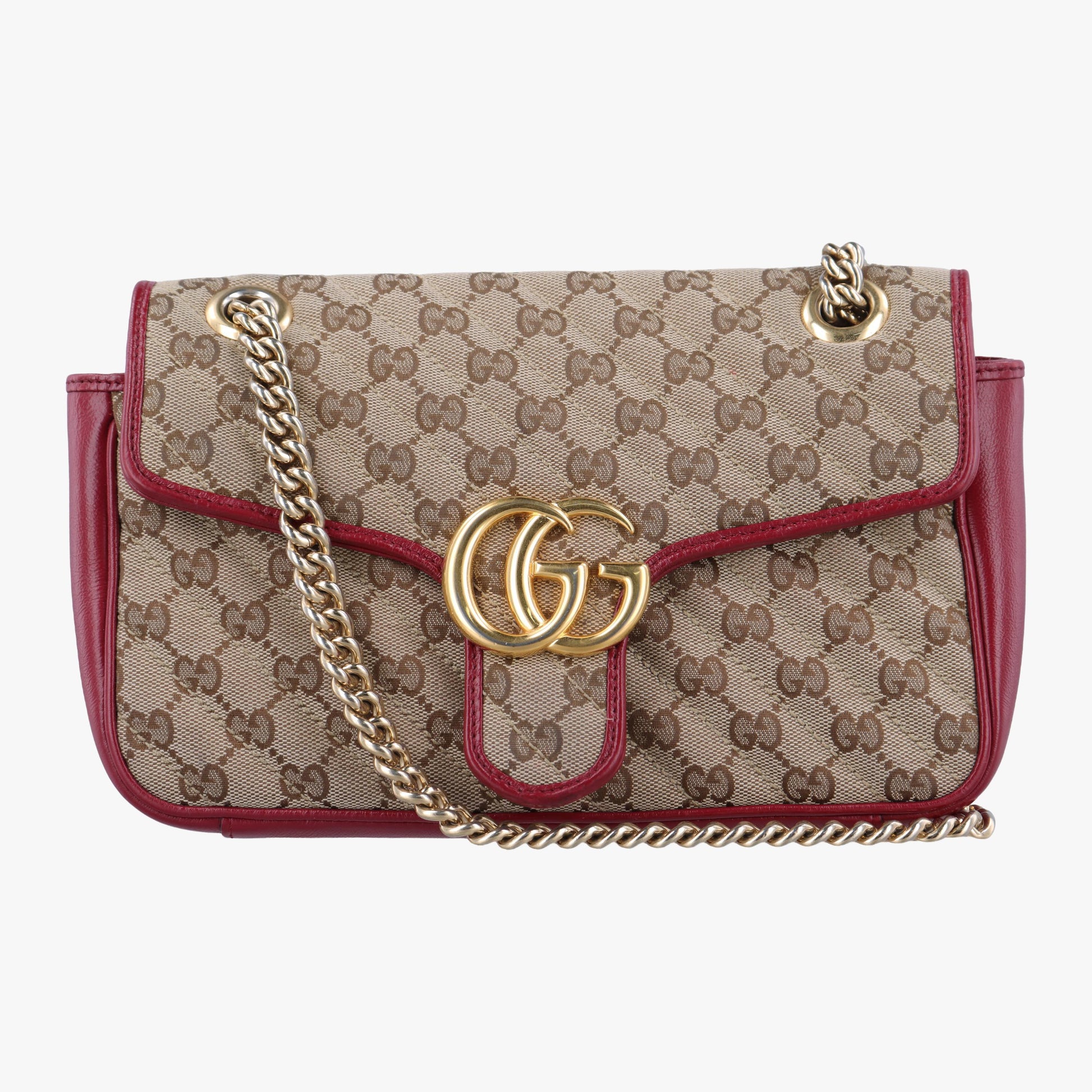 グッチ Gucci ショルダーバッグ レディース GGマーモント ブラウン キャンバス 443497 I031399811