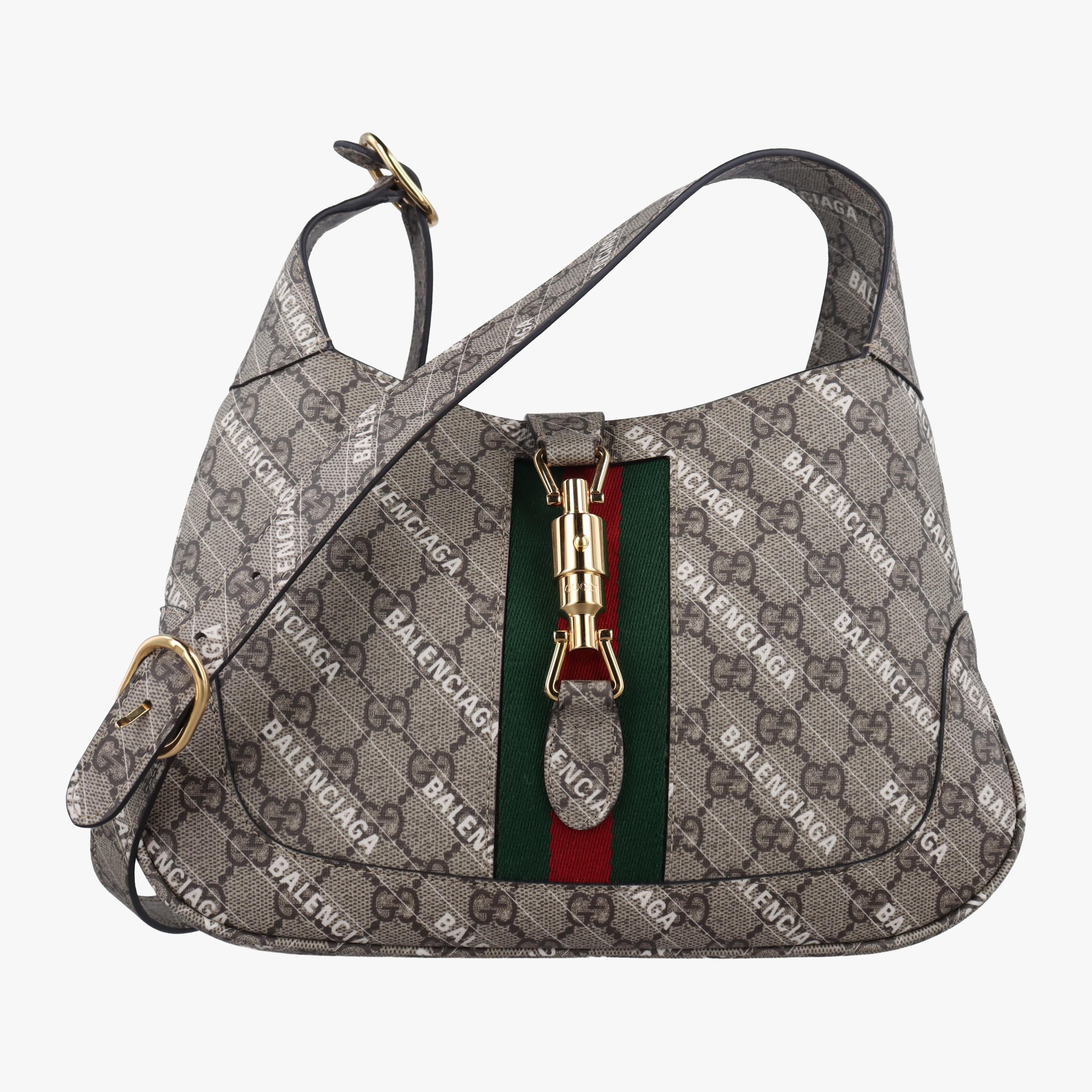 グッチ Gucci ショルダーバッグ レディース バレンシアガ　コラボ　ザ ハッカー プロジェクト ジャッキー 1961 グレー GGスプリームキャンバス 636706 E036590614