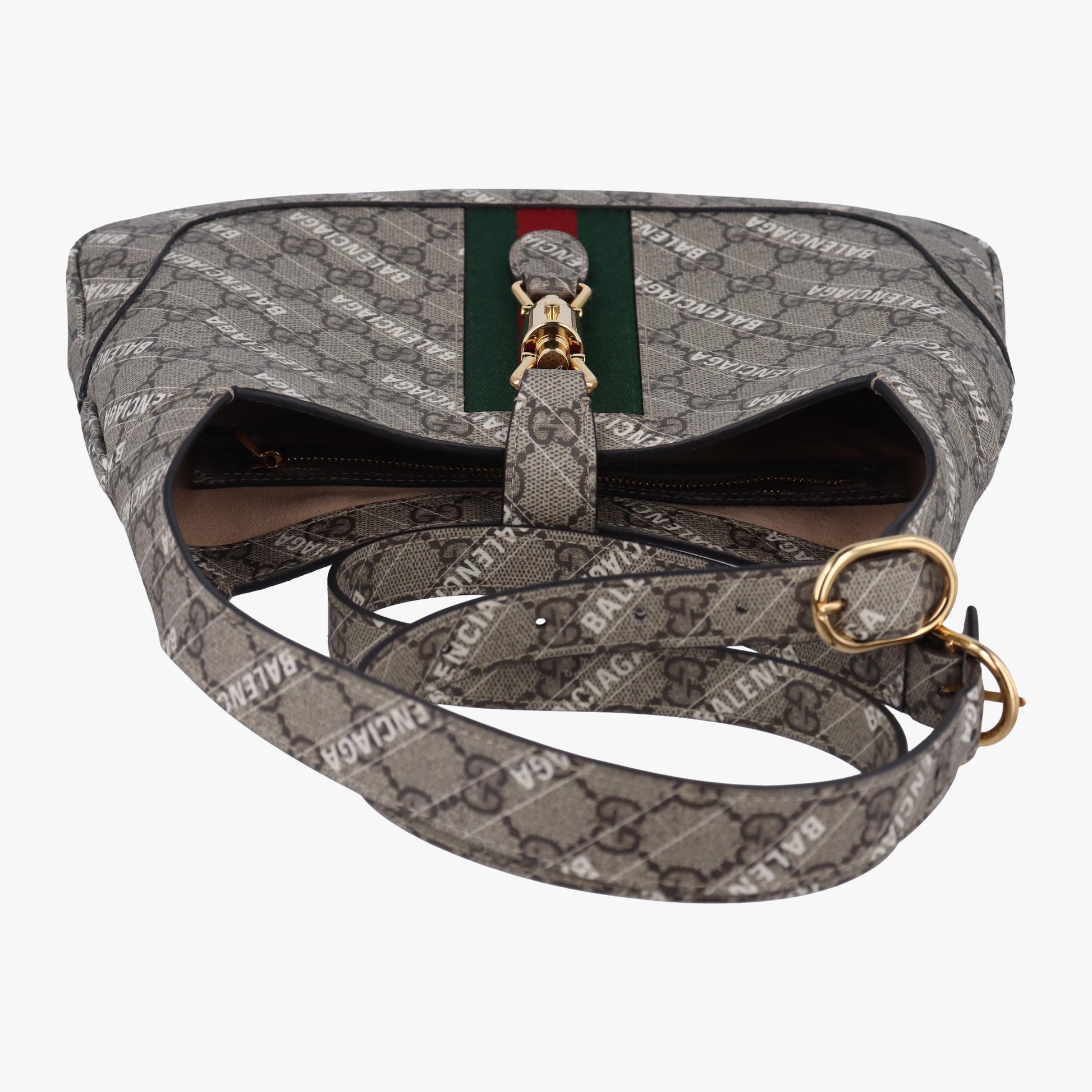 グッチ Gucci ショルダーバッグ レディース バレンシアガ　コラボ　ザ ハッカー プロジェクト ジャッキー 1961 グレー GGスプリームキャンバス 636706 E036590614