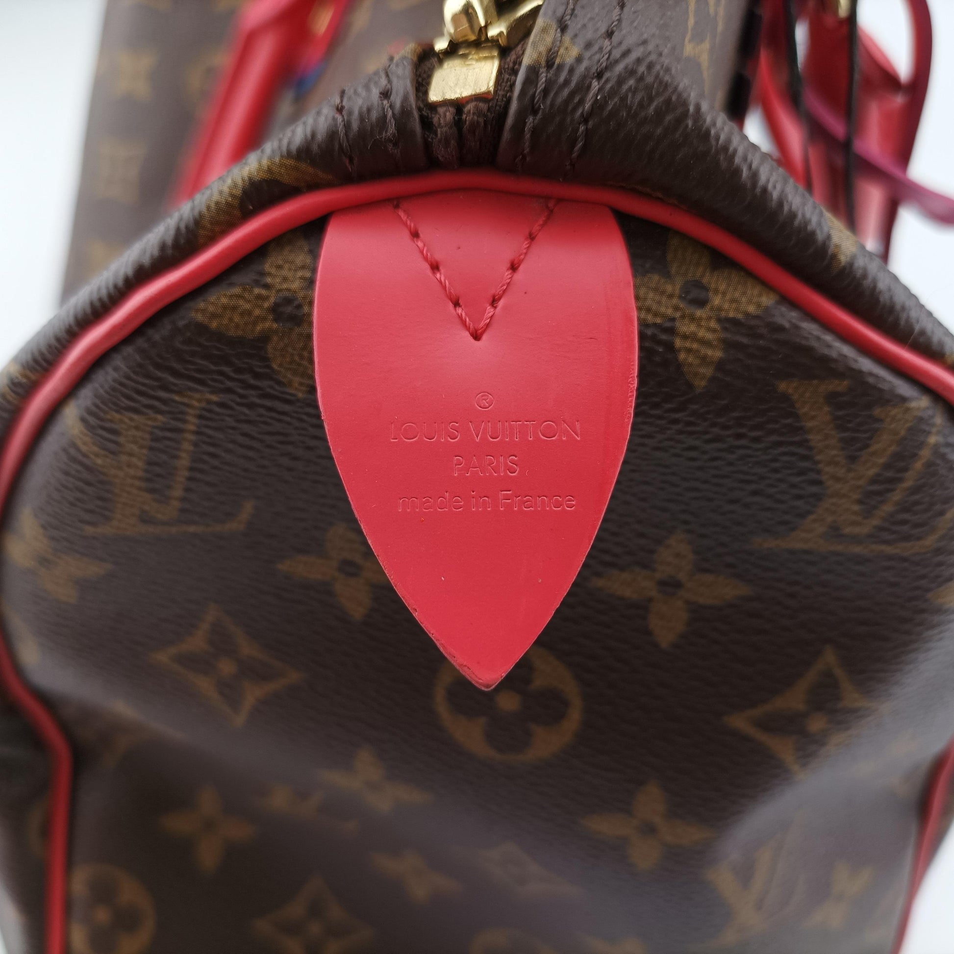 ルイヴィトン Louis Vuitton ボストンバッグ レディース スピーディ30 フラミンゴ(ブラウン×レッド×マルチカラー) モノグラム トーテム M41665 DU2185