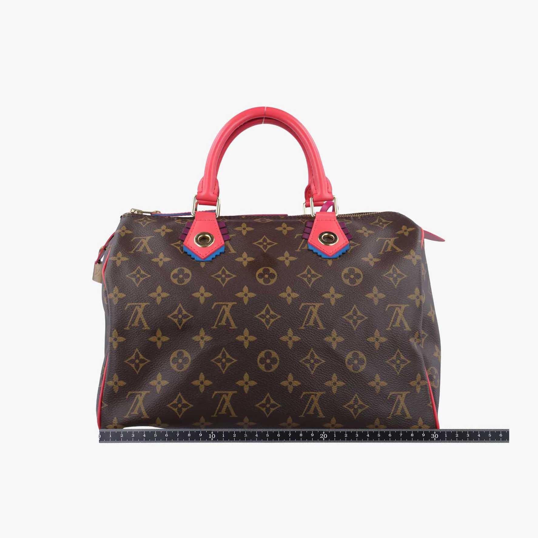 ルイヴィトン Louis Vuitton ボストンバッグ レディース スピーディ30 フラミンゴ(ブラウン×レッド×マルチカラー) モノグラム トーテム M41665 DU2185