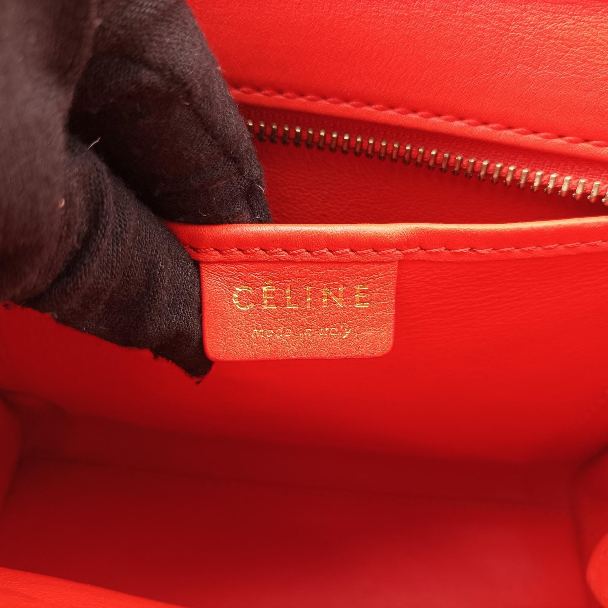 セリーヌ Celine ショルダーバッグ レディース ラゲージナノショッパー レッド レザー S-SN-1112 S-CU-0123