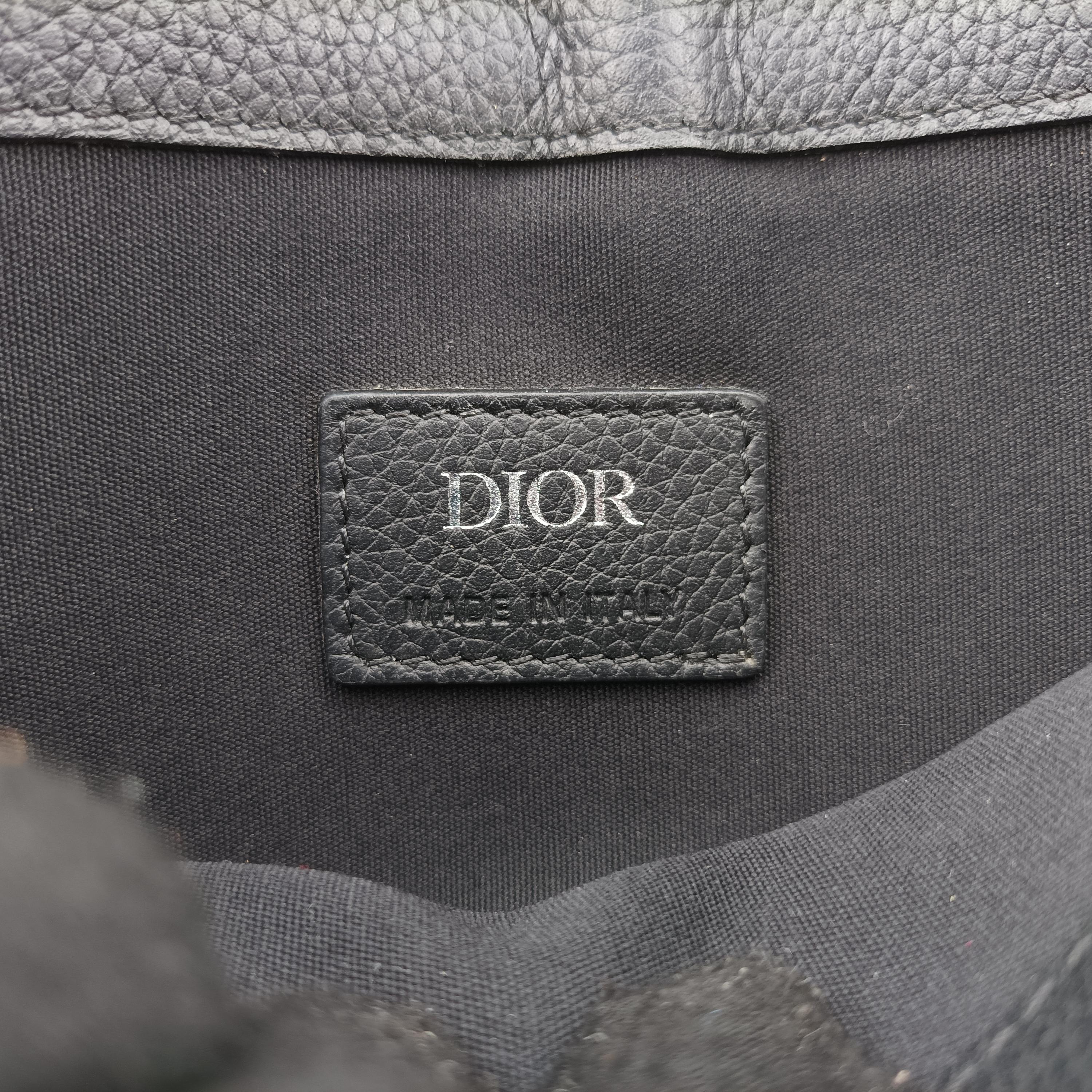 クリスチャンディオール Christian Dior ショルダーバッグ レディース サドル ブラック レザー 23-BO-0179