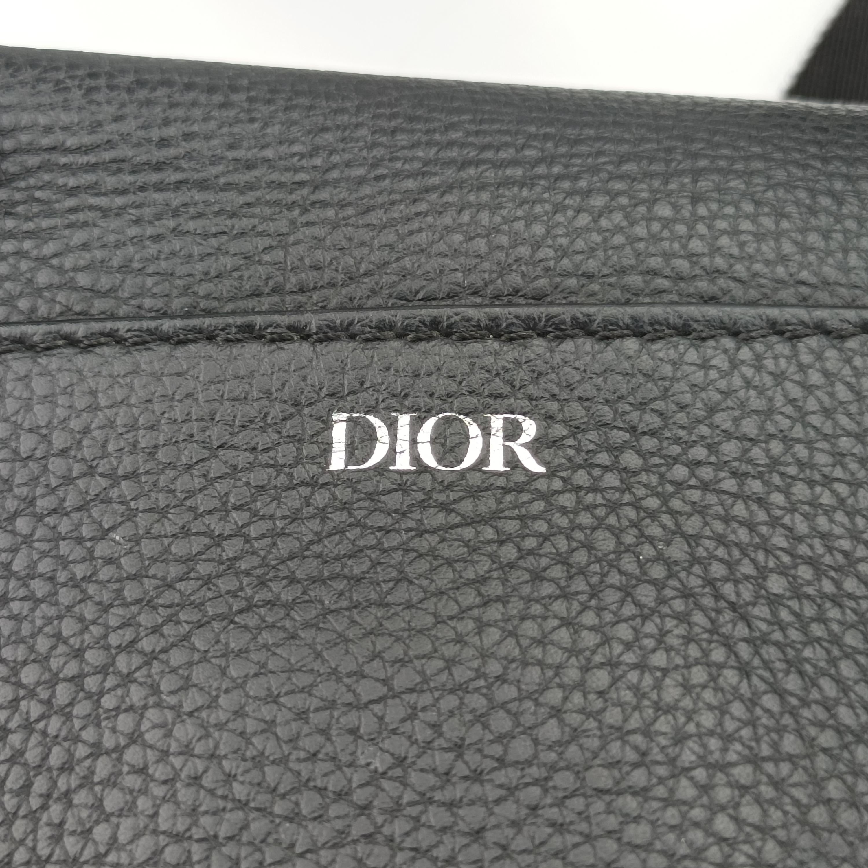 クリスチャンディオール Christian Dior ショルダーバッグ レディース サドル ブラック レザー 23-BO-0179