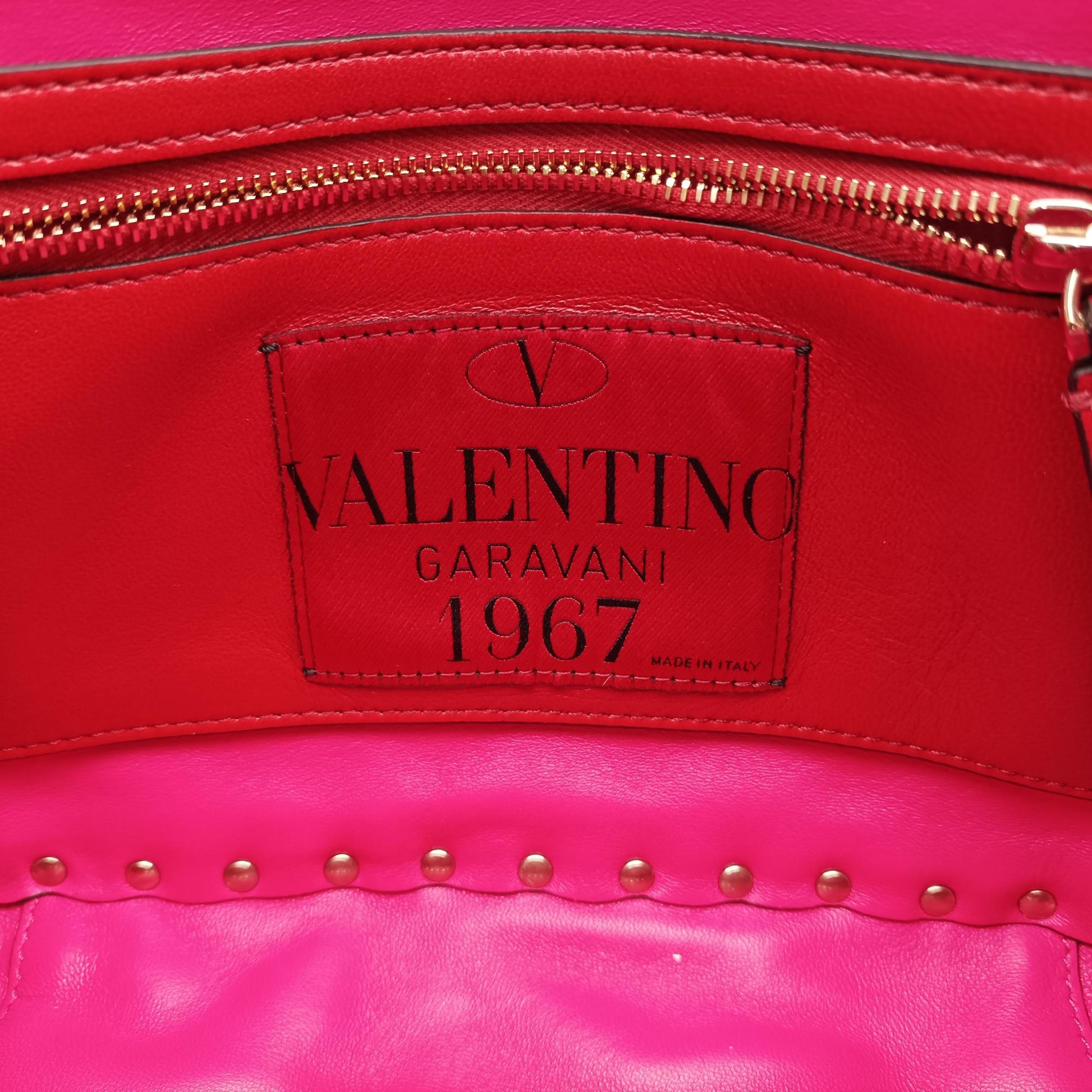 ヴァレンティノ Valentino ショルダーバッグ レディース ロックスタッズスパイク ローズ レッド レザー BL-Q122UWX2