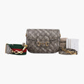 グッチ Gucci ショルダーバッグ レディース ホースビット 1955 グレー PVCコーティングキャンバス 658574 I036657084