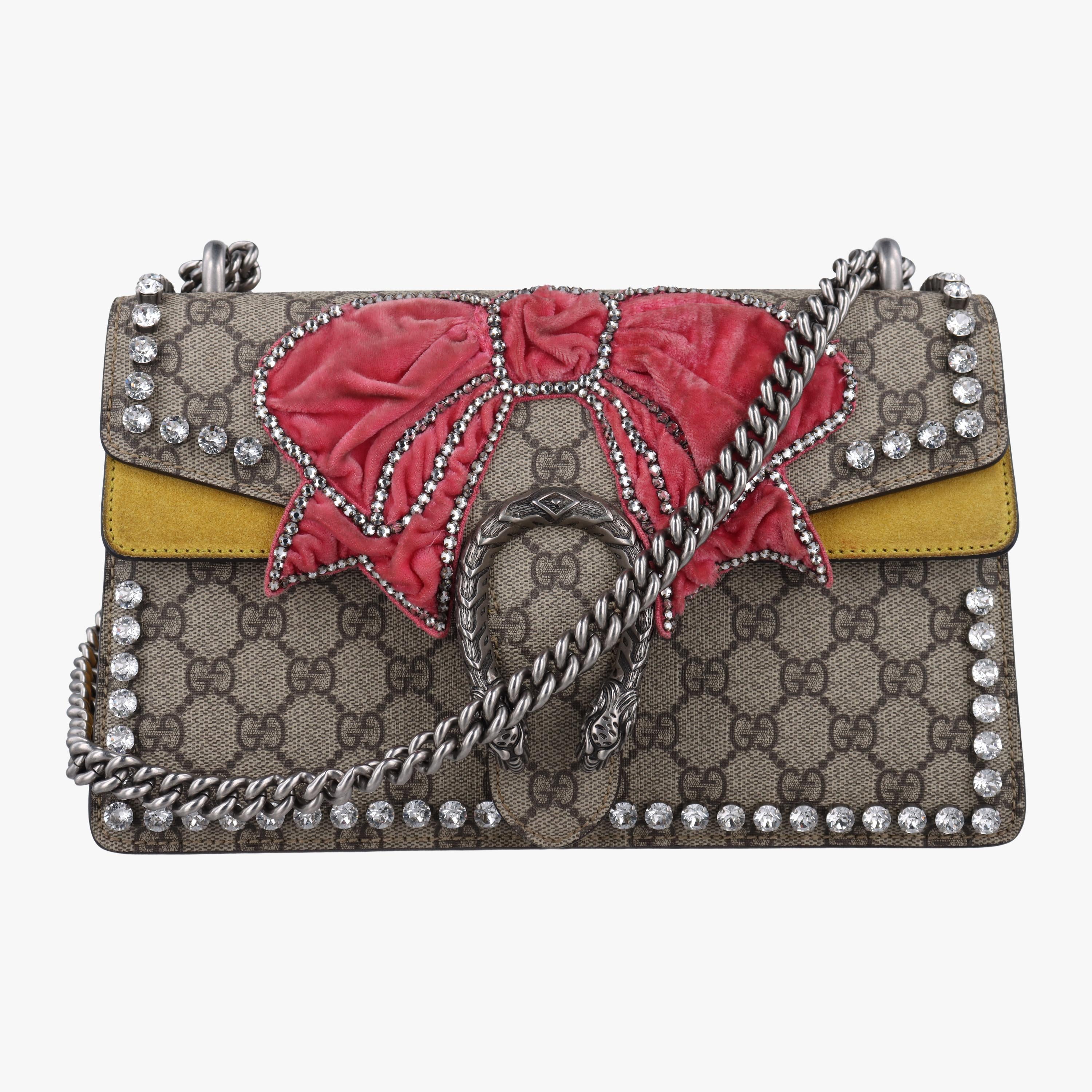 グッチ Gucci ショルダーバッグ レディース ディオニュソス グレー PVCコーティングキャンバス×スエード 400249 E024084246