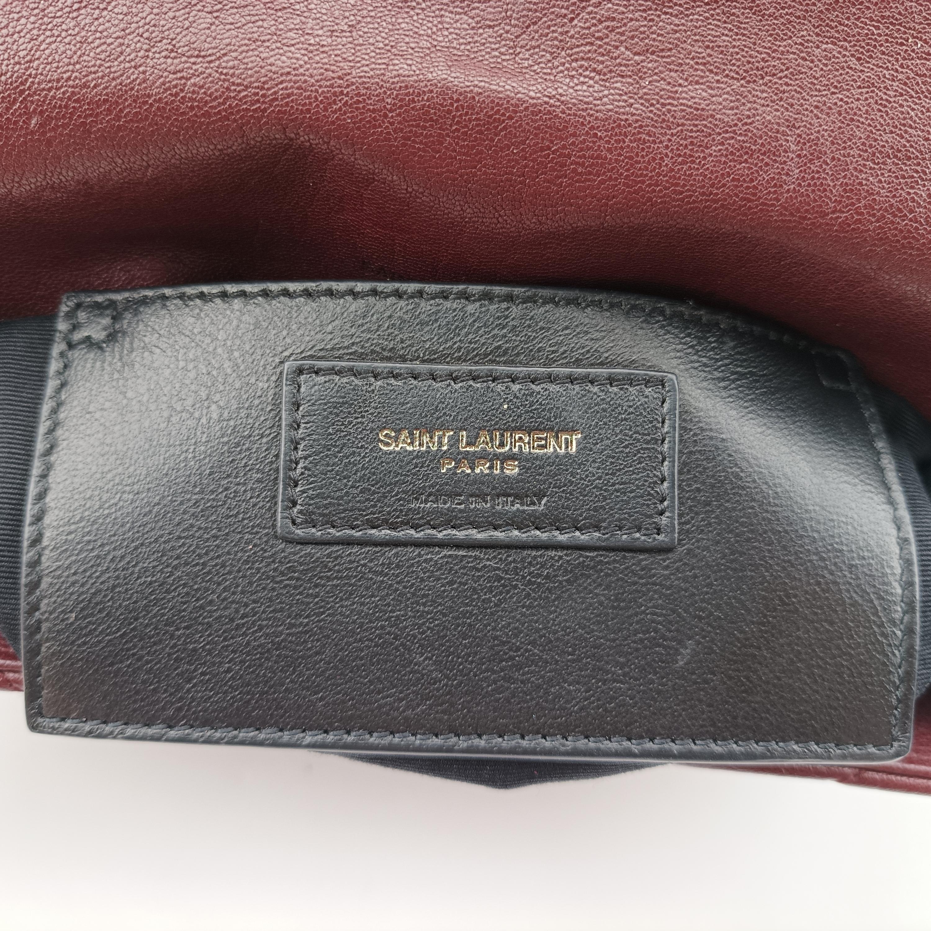 イヴサンローラン Yves saint Laurent ショルダーバッグ レディース カレッジ ワインレッド レザー ALM487213.1118