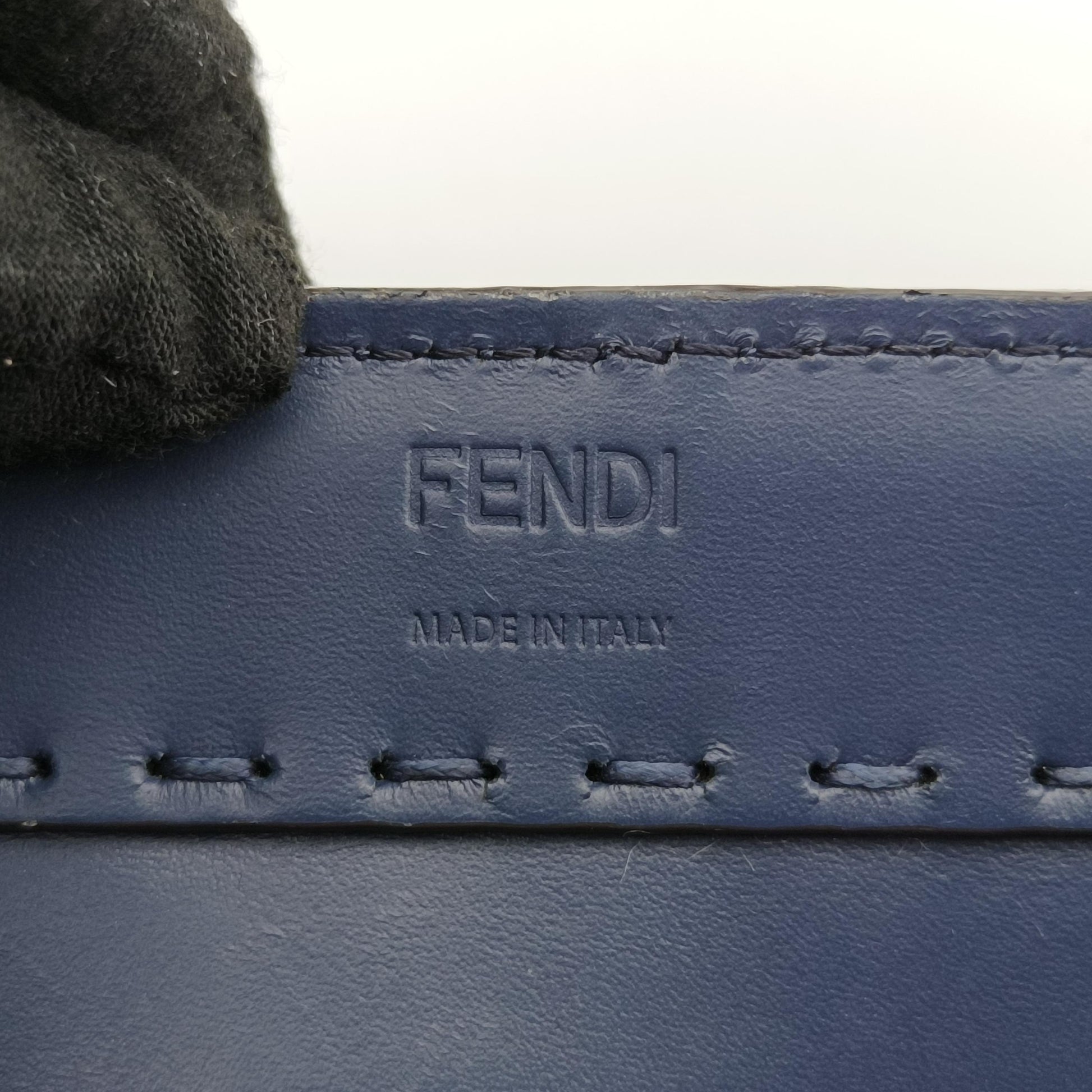 フェンディ Fendi ショルダーバッグ レディース ショッパー　メンズ ブルーブラック レザー 7VA481-AC9L-219-12085