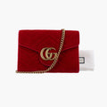 グッチ Gucci ショルダーバッグ レディース GGマーモント レッド ベロア 474575.493075