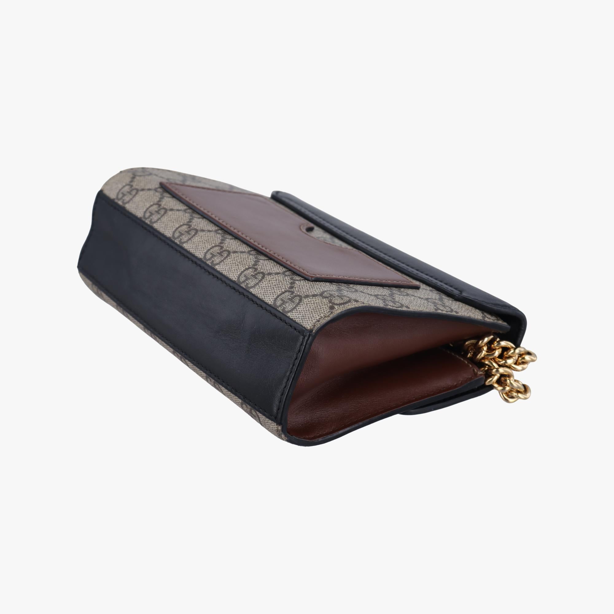 グッチ Gucci ショルダーバッグ レディース パドロック ベージュ x ブラック PVCコーティングキャンバス×レザー 409487 H032477030