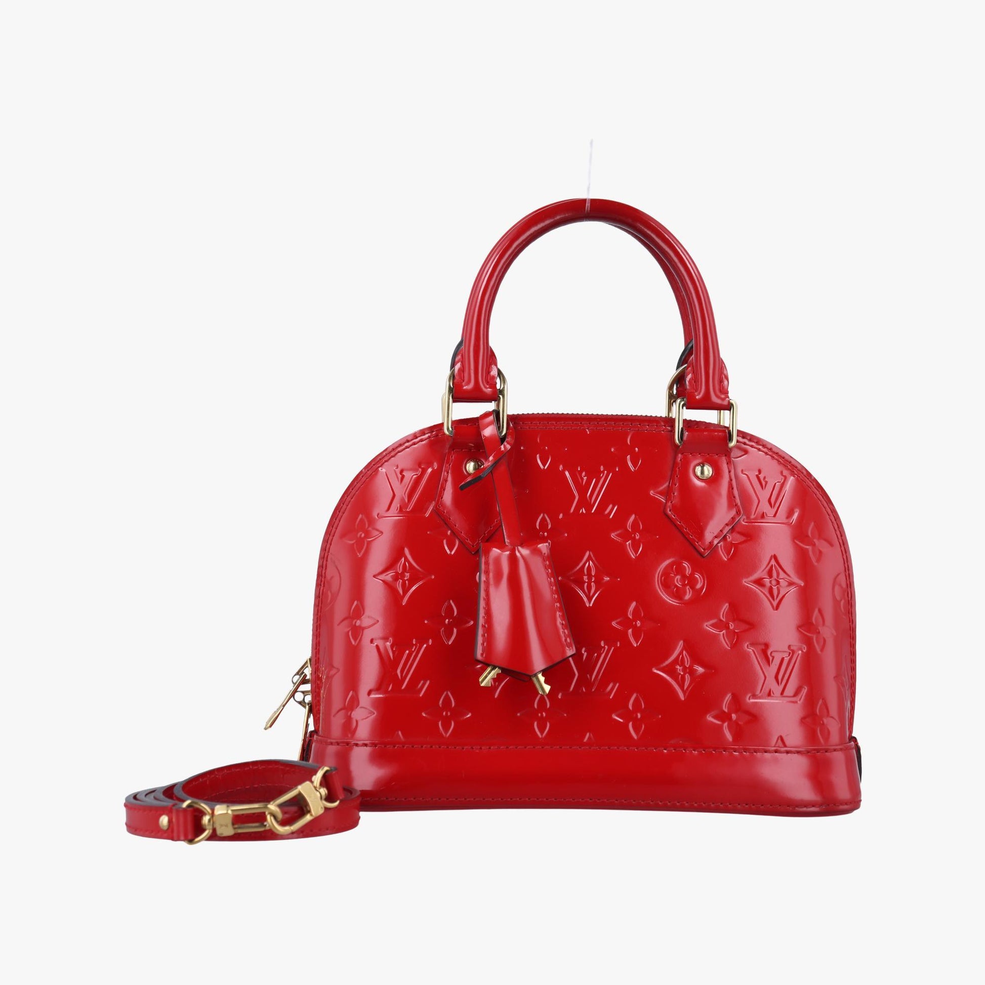 ルイヴィトン Louis Vuitton ショルダーバッグ レディース アルマBB レッド ヴェルニ M90174 FL0156