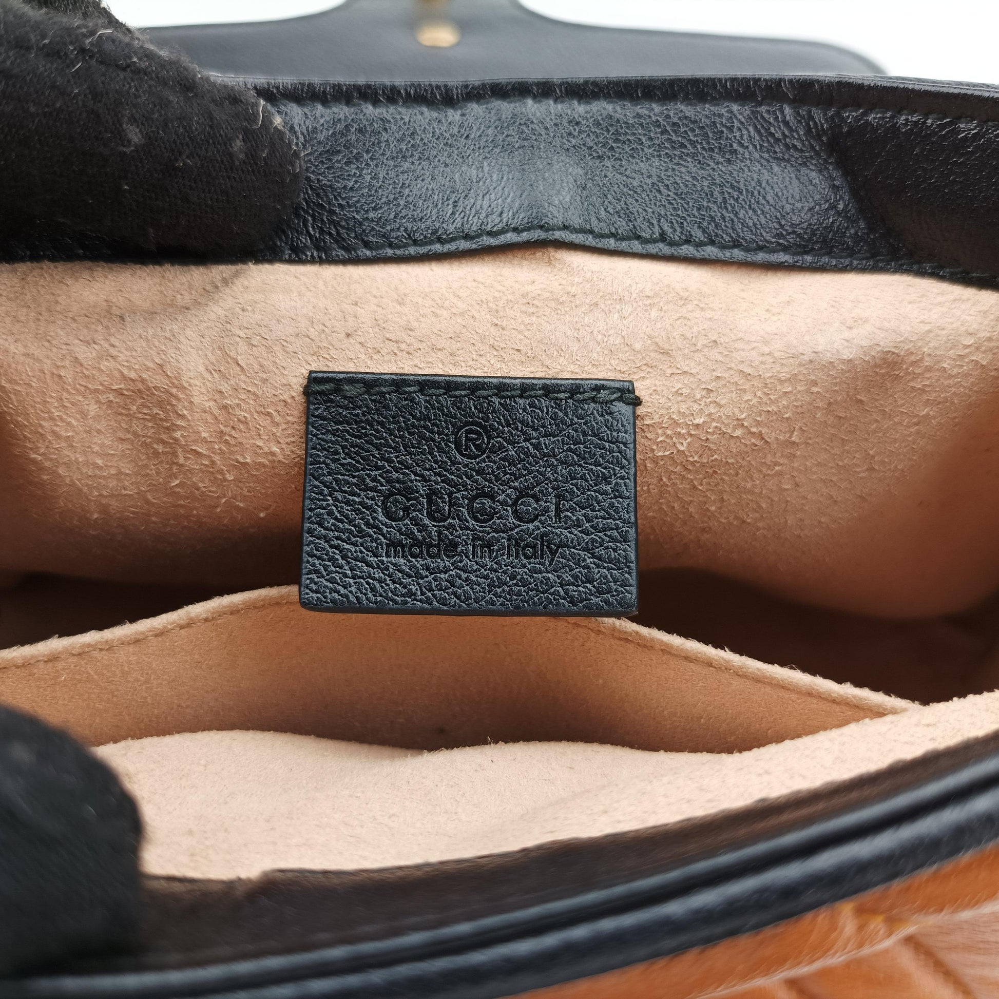 グッチ Gucci ショルダーバッグ レディース GGマーモント オレンジ系 レザー 583571 493075