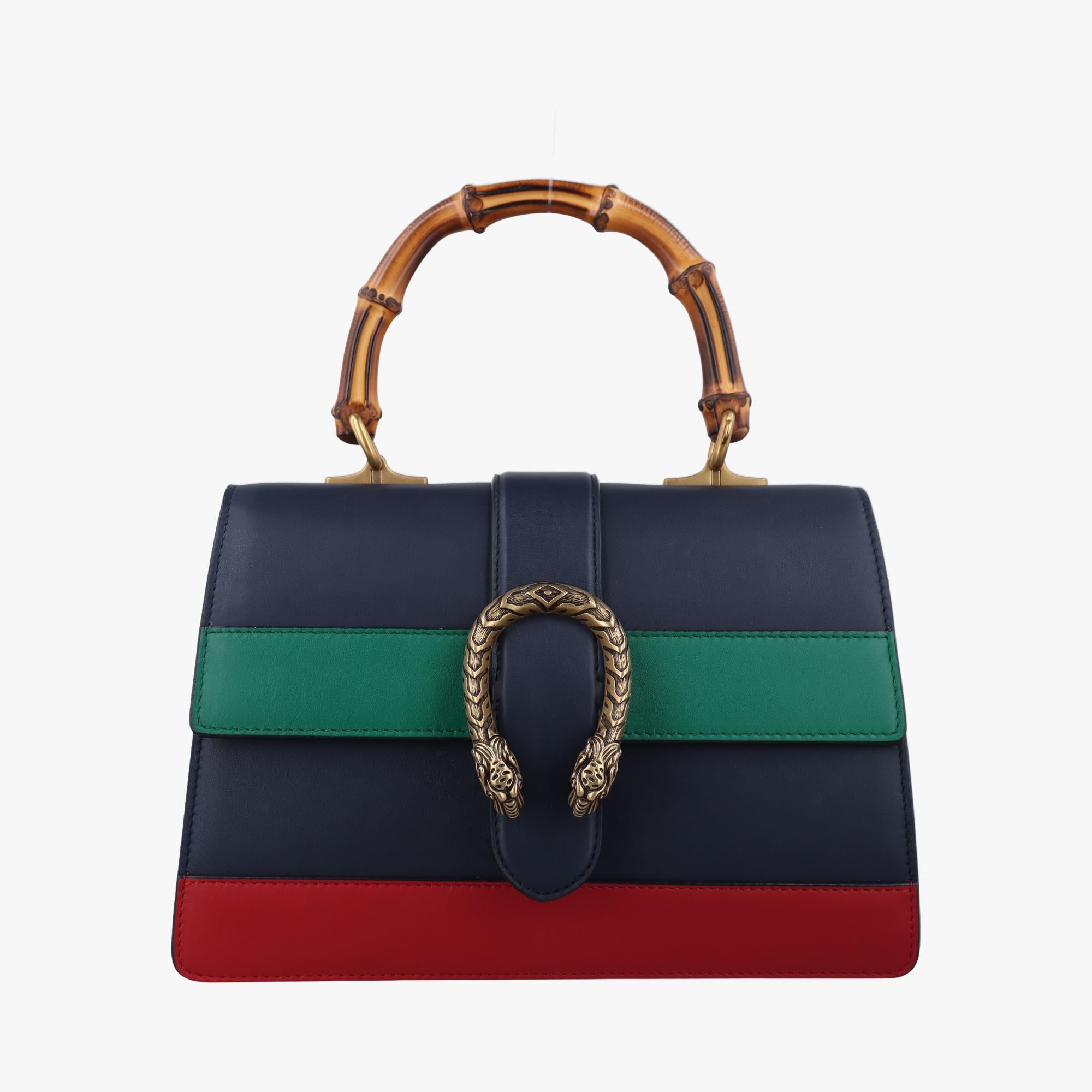 グッチ Gucci ショルダーバッグ レディース デュオニソス ネイビー×グリーン×レッド レザー 448075 493075