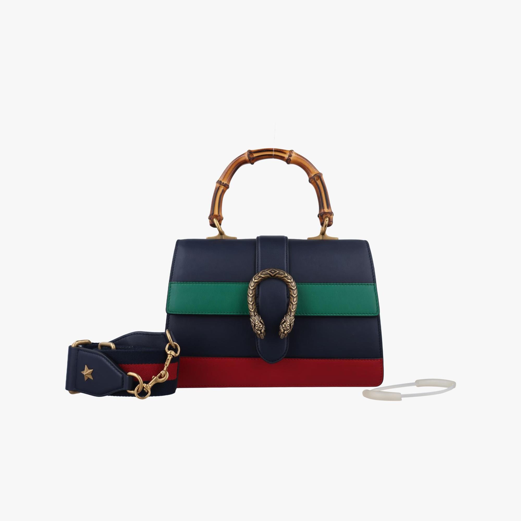 グッチ Gucci ショルダーバッグ レディース デュオニソス ネイビー×グリーン×レッド レザー 448075 493075