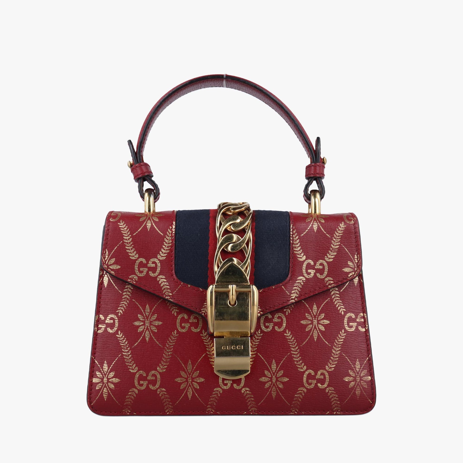 グッチ Gucci ショルダーバッグ レディース シルヴィ レッド レザー 470270 486628