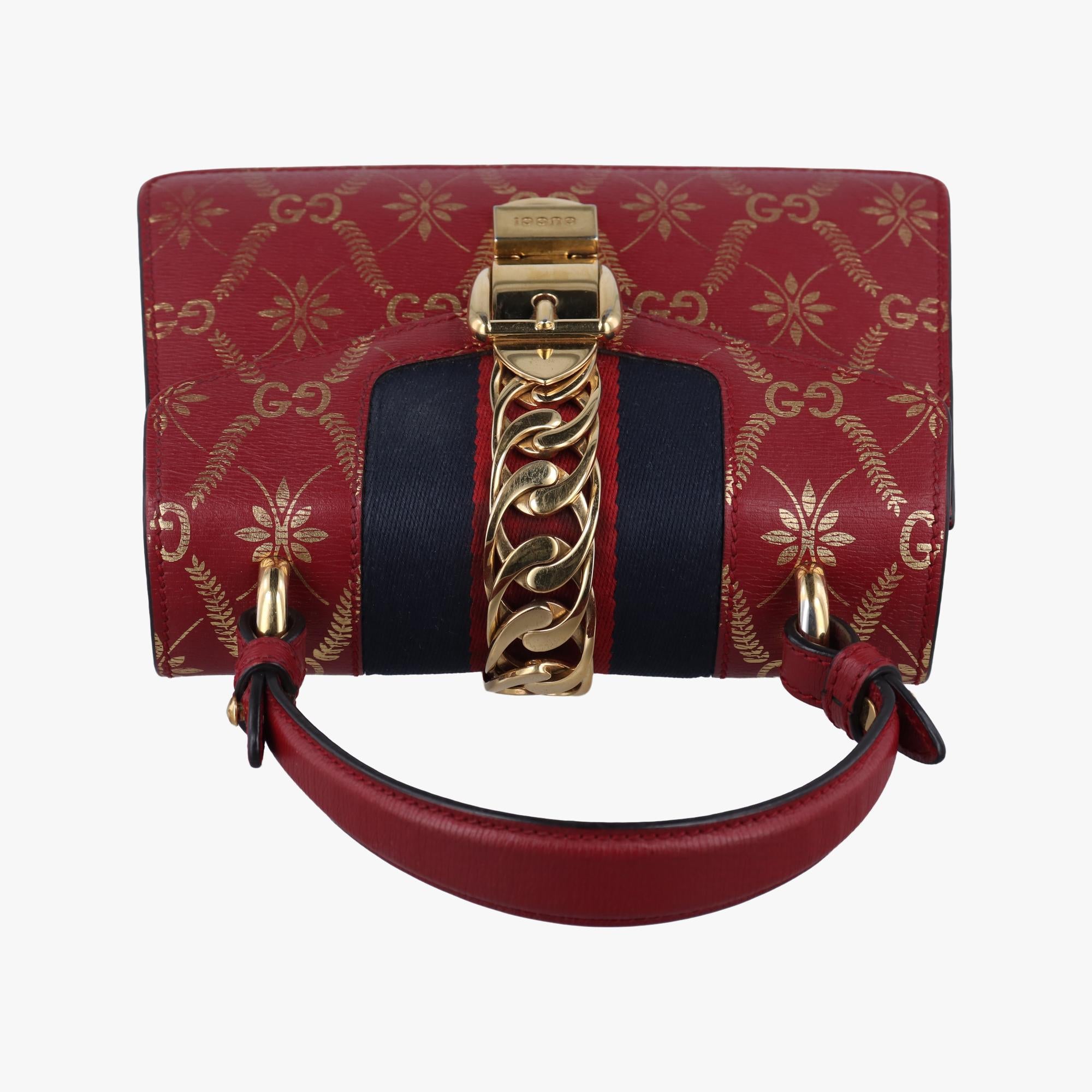 グッチ Gucci ショルダーバッグ レディース シルヴィ レッド レザー 470270 486628