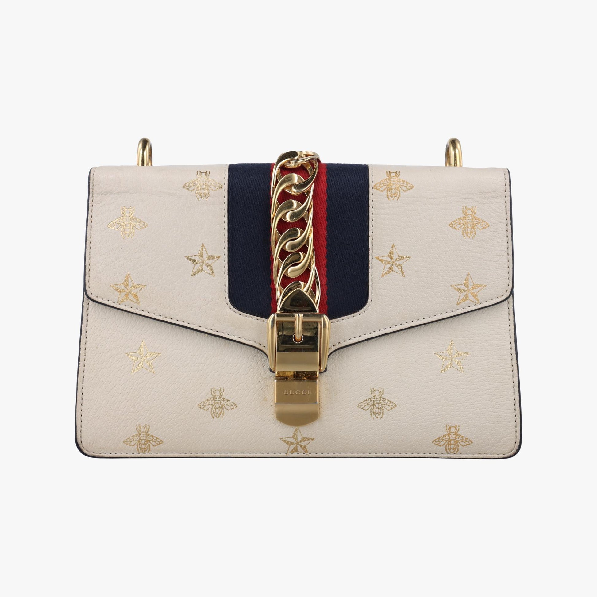 グッチ Gucci ショルダーバッグ レディース シルヴィ アイボリー×マルチ レザー 524405 G029742088