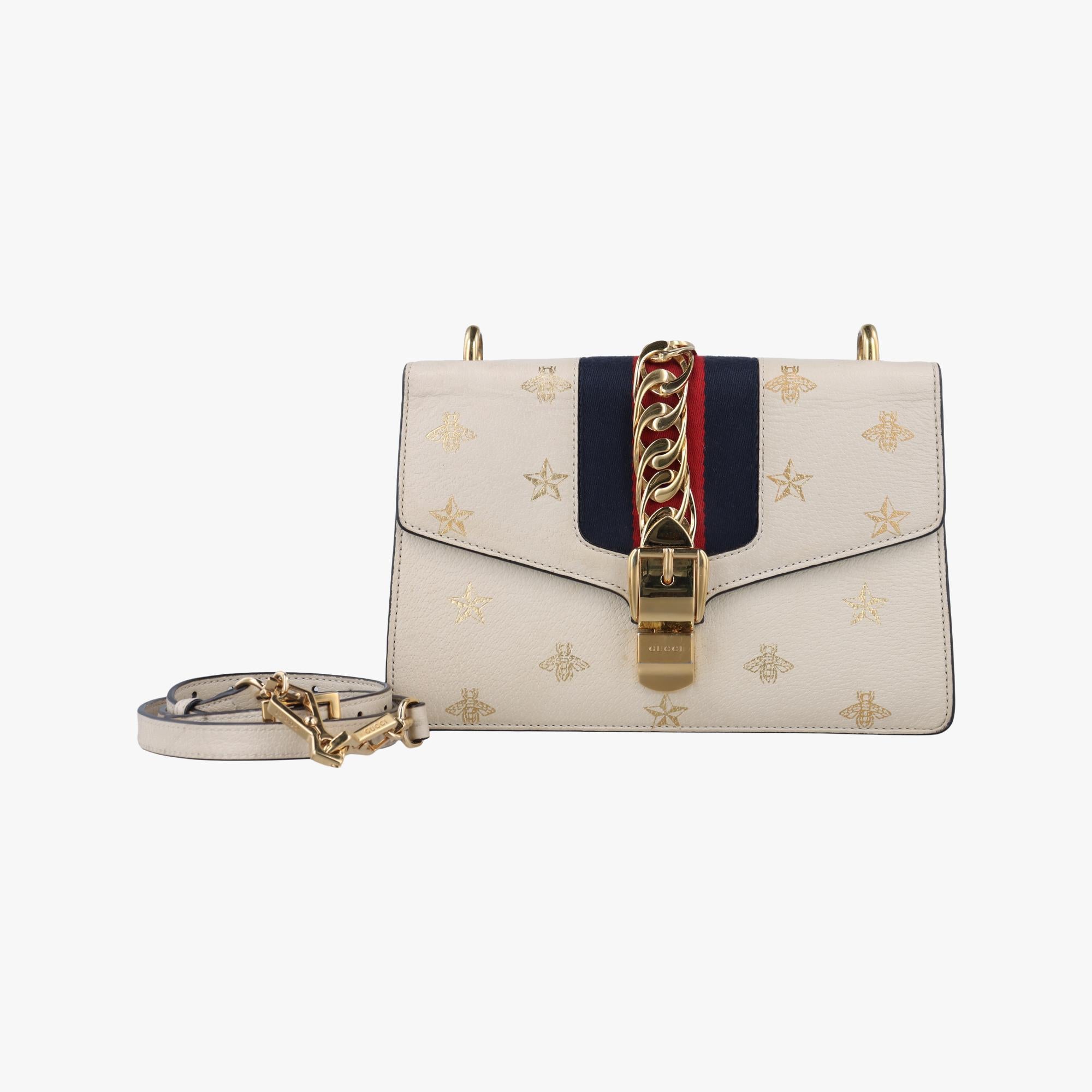 グッチ Gucci ショルダーバッグ レディース シルヴィ アイボリー×マルチ レザー 524405 G029742088