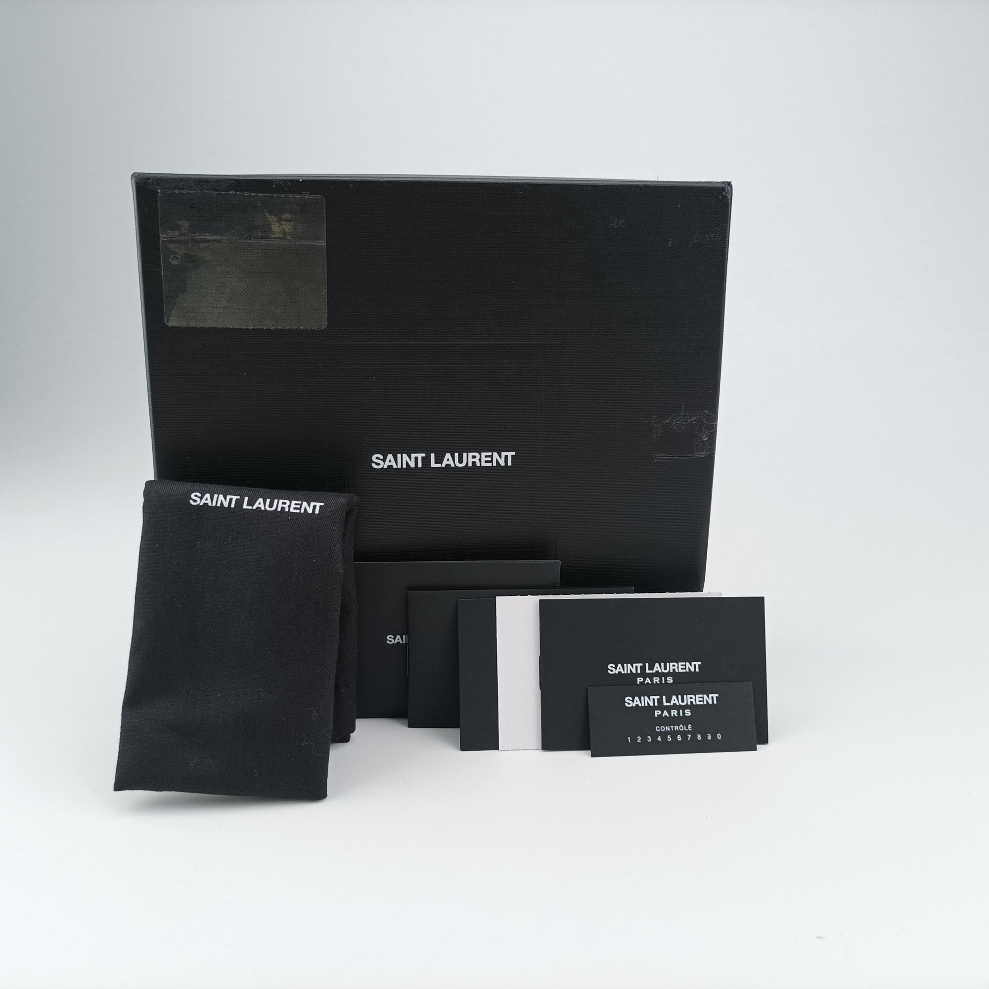 イヴサンローラン Yves saint Laurent ショルダーバッグ レディース ベイビールー　レオパードプリント ハート ブラック×レオパード レザー BRS650170.1020