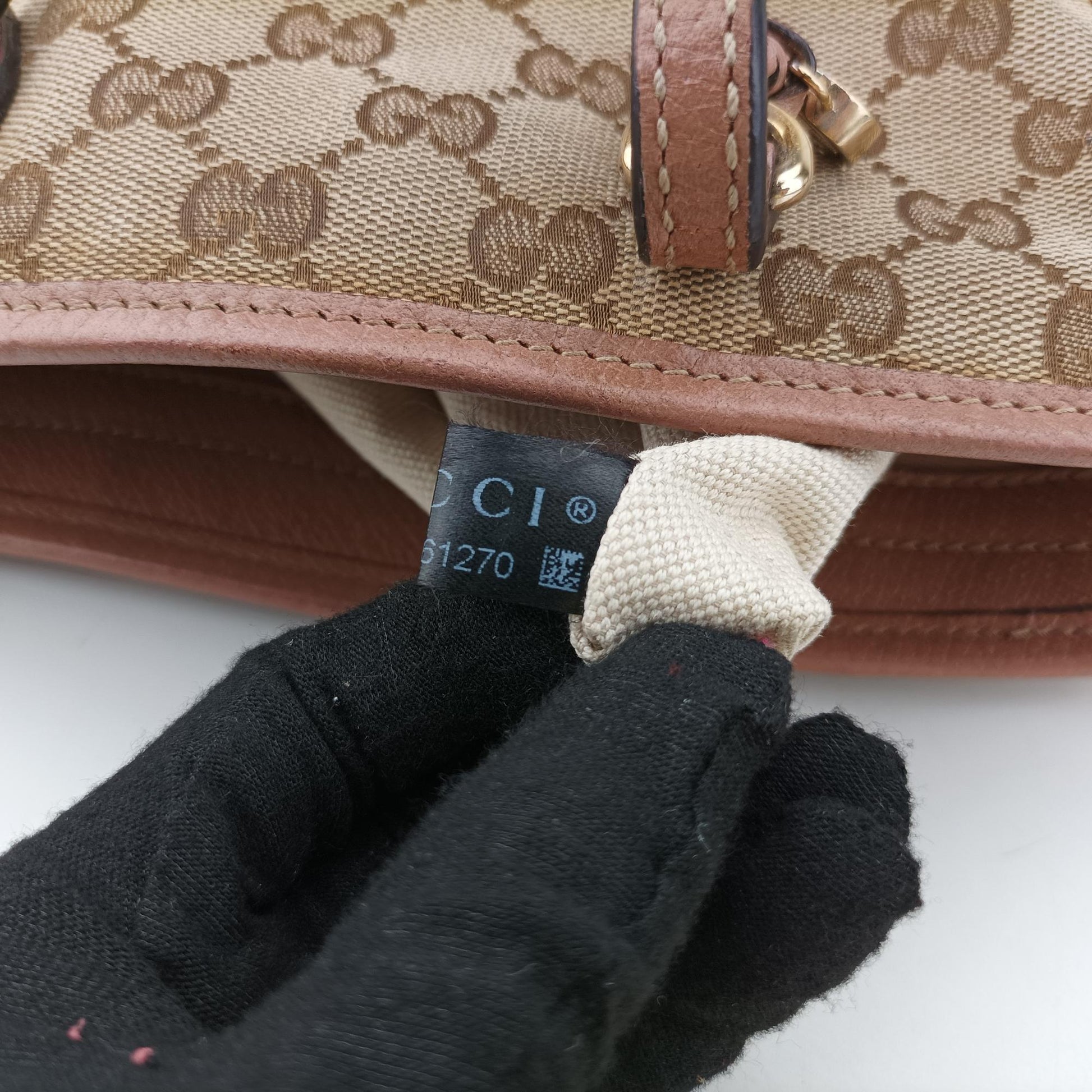 グッチ Gucci ショルダーバッグ レディース ブリー ベージュ x ピンク キャンバス x レザー 353121 E017261270