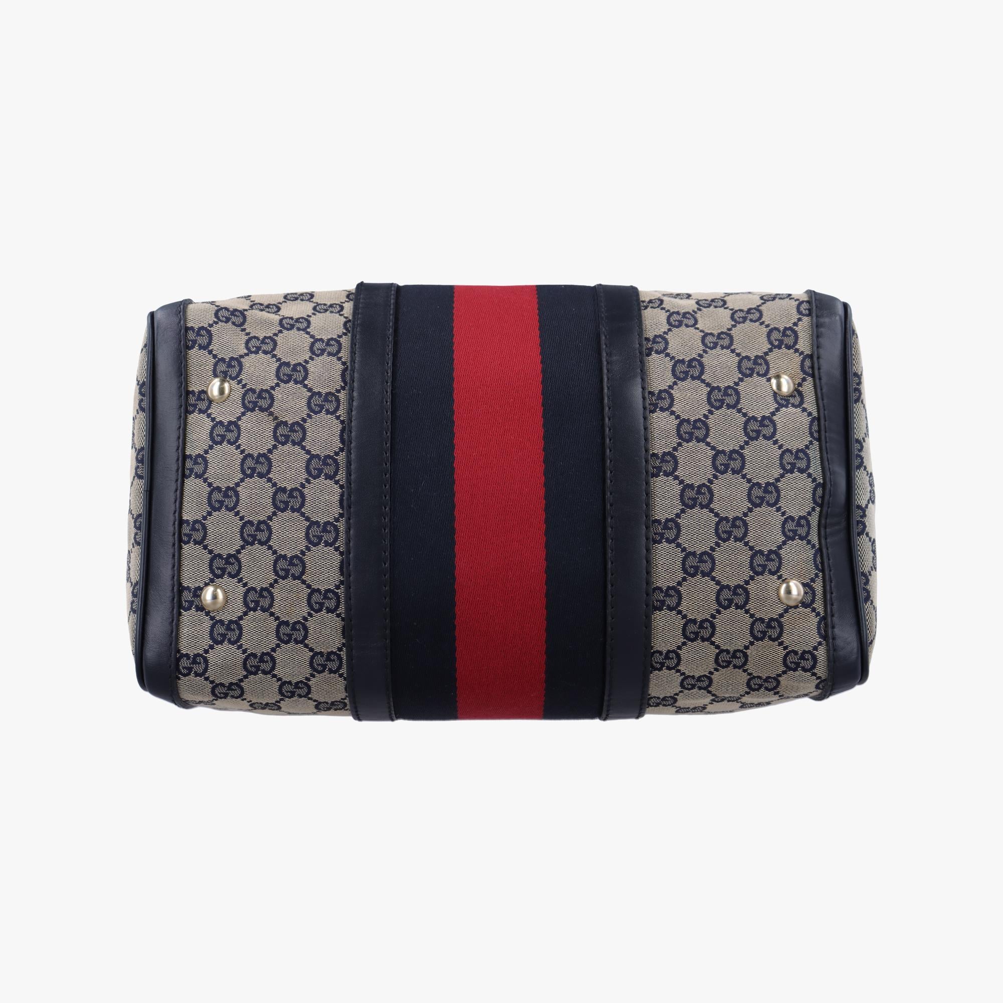 グッチ Gucci ボストンバッグ レディース シェリーライン ボストン ブラック×レッド×ベージュ キャンバス×レザー 247205 B103886175