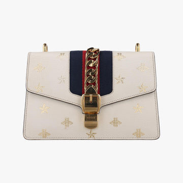 グッチ Gucci ショルダーバッグ レディース シルヴィ ホワイト レザー 524405 I027521566